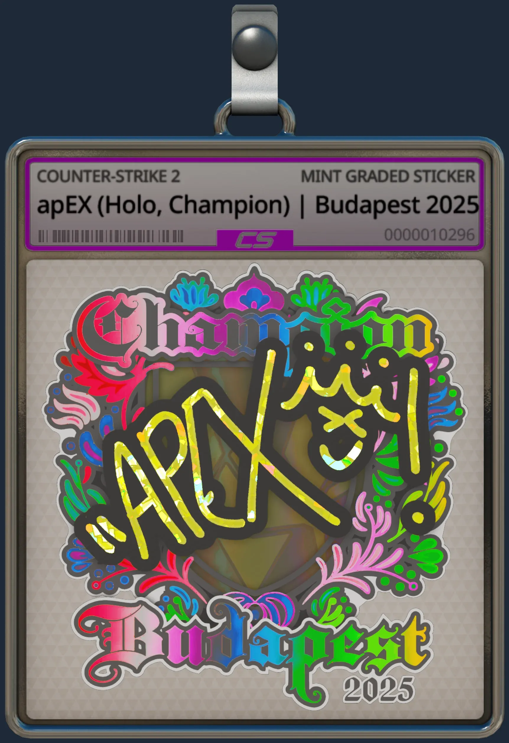 Sticker | apEX (Holo, Champion) | Budapest 2025