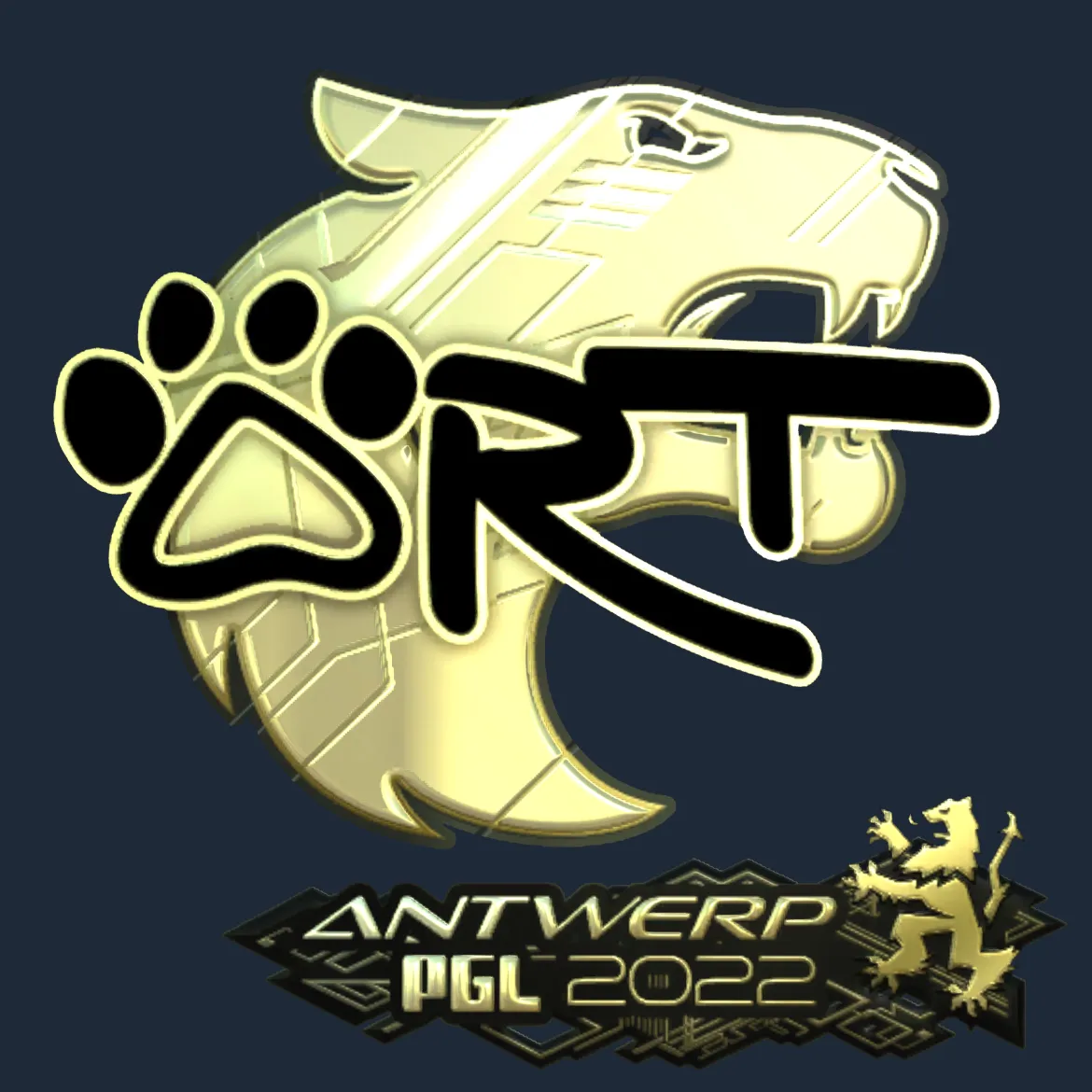 Sticker | arT (Gold) | Antwerp 2022