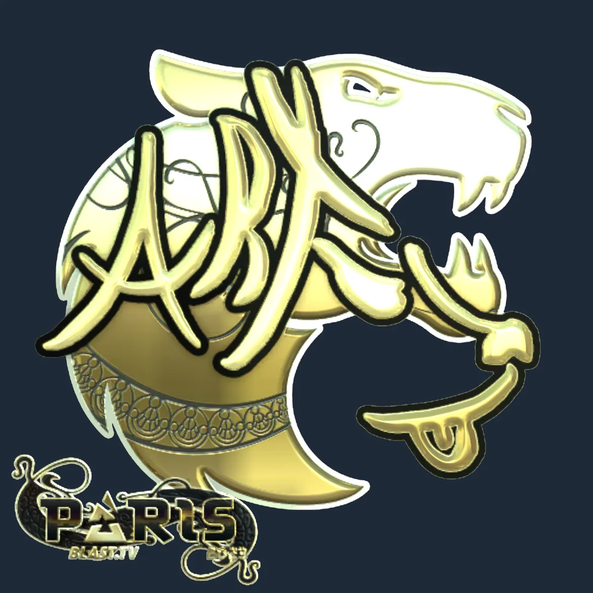 Sticker | arT (Gold) | Paris 2023