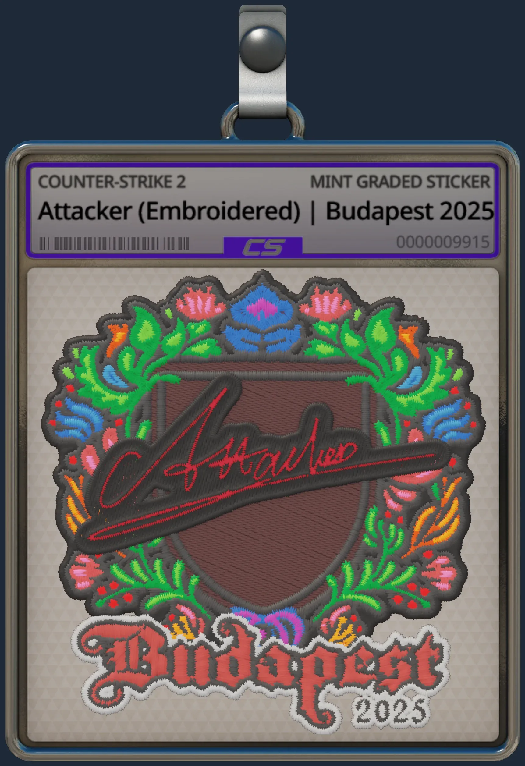 Sticker | Attacker (Embroidered) | Budapest 2025
