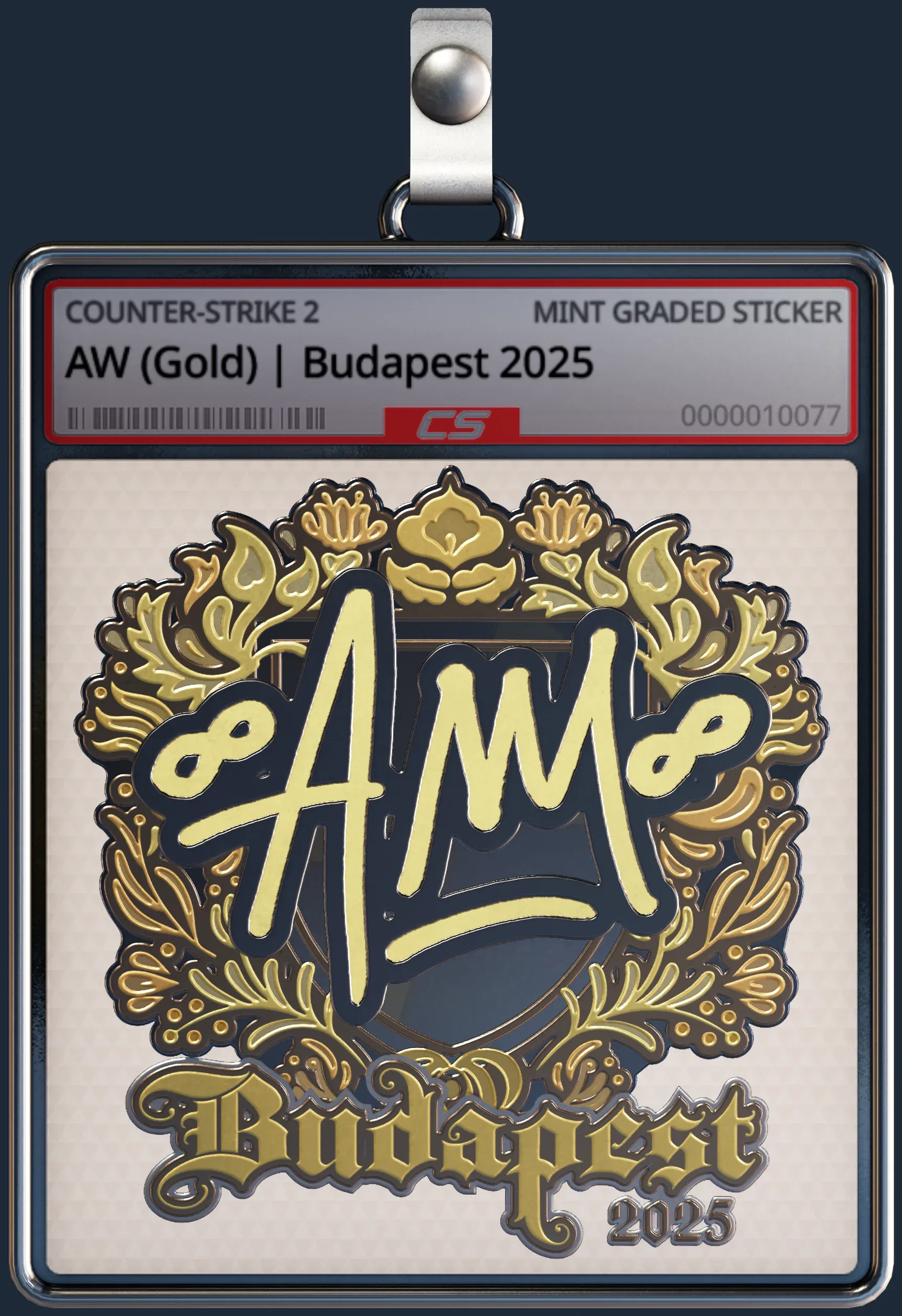 Sticker | AW (Gold) | Budapest 2025