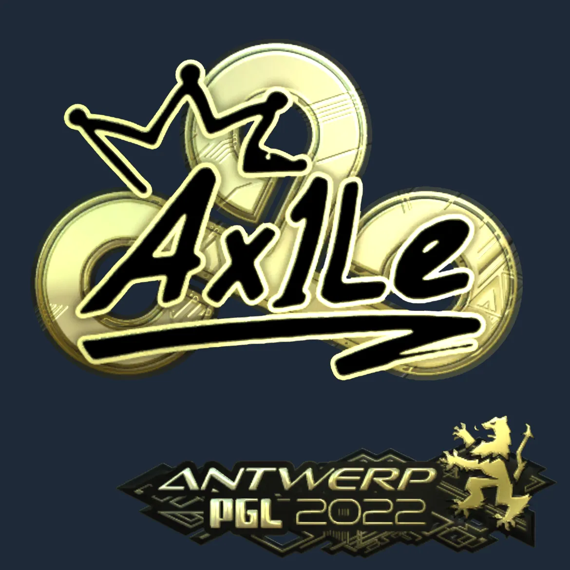 Sticker | Ax1Le (Gold) | Antwerp 2022