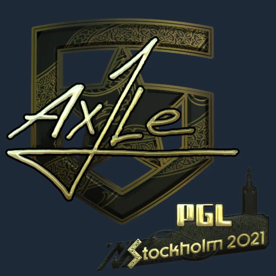 Sticker | Ax1Le (Gold) | Stockholm 2021