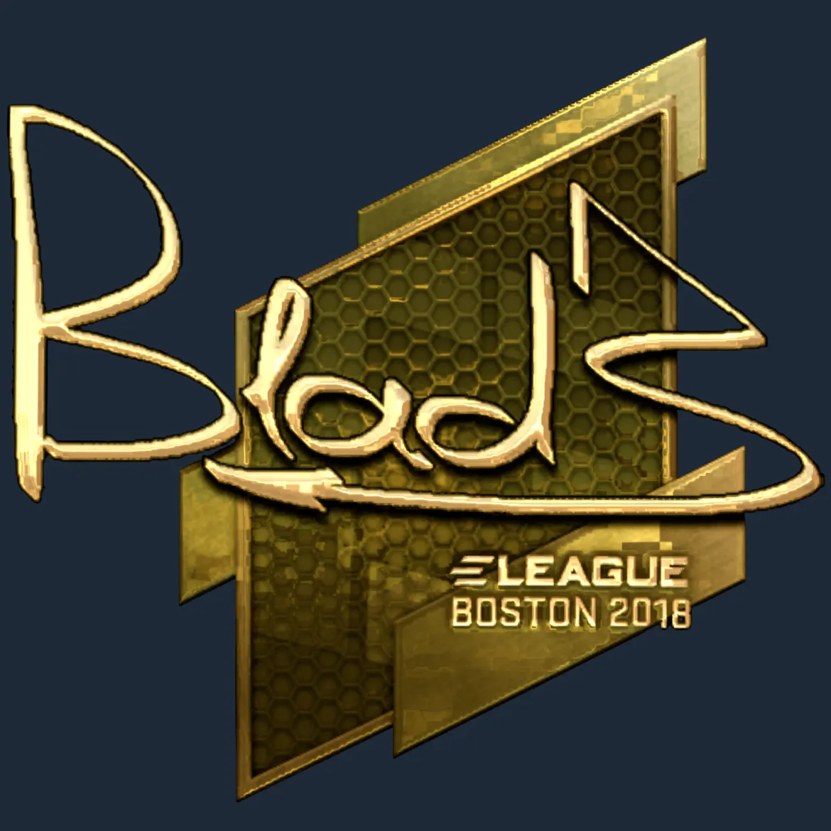 Sticker | B1ad3 (Gold) | Boston 2018
