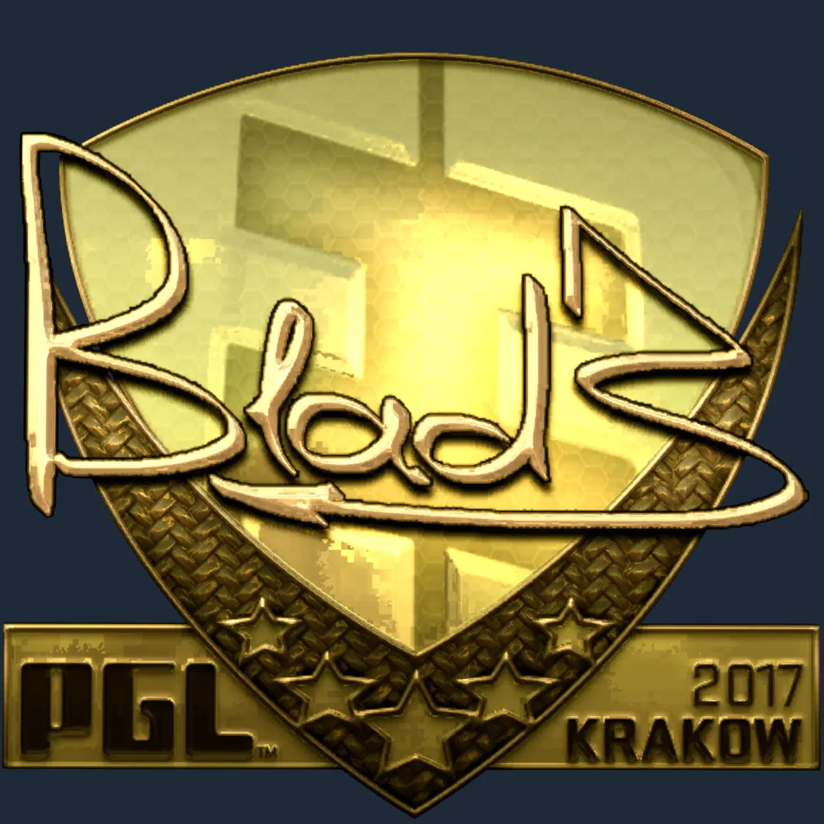 Sticker | B1ad3 (Gold) | Krakow 2017