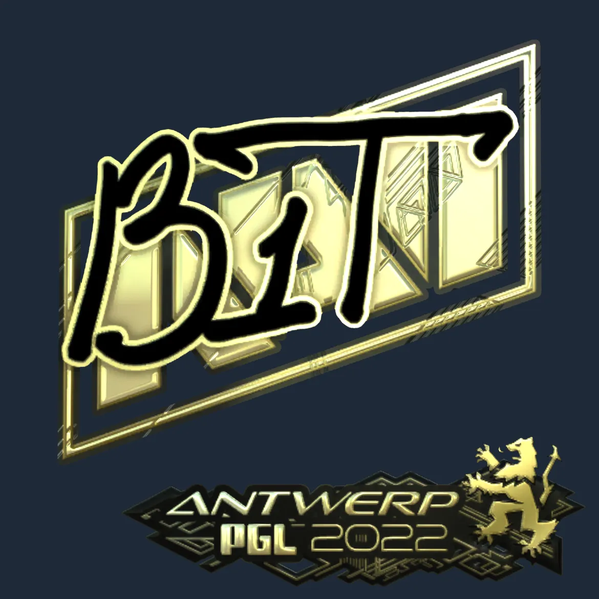 Sticker | b1t (Gold) | Antwerp 2022