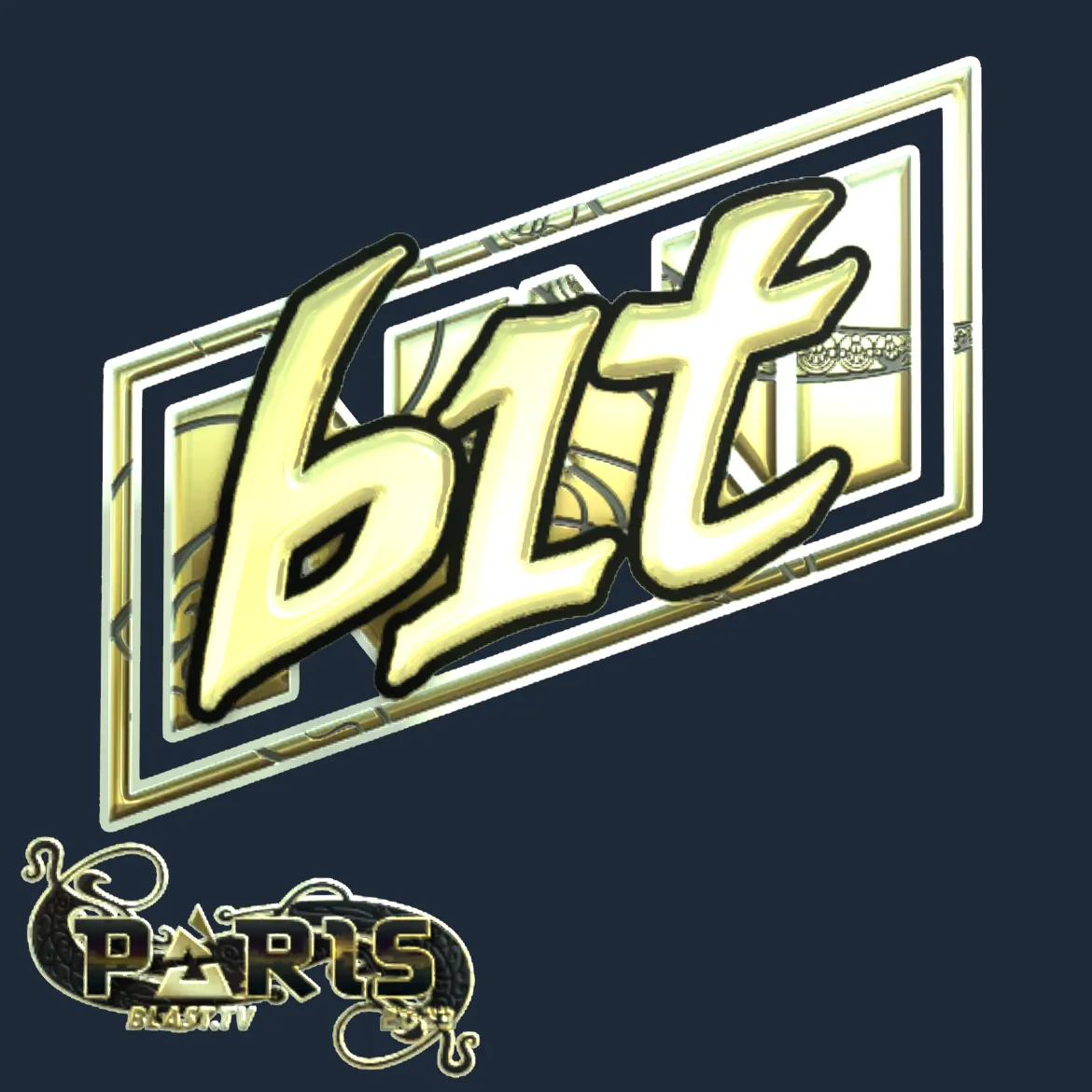 Sticker | b1t (Gold) | Paris 2023