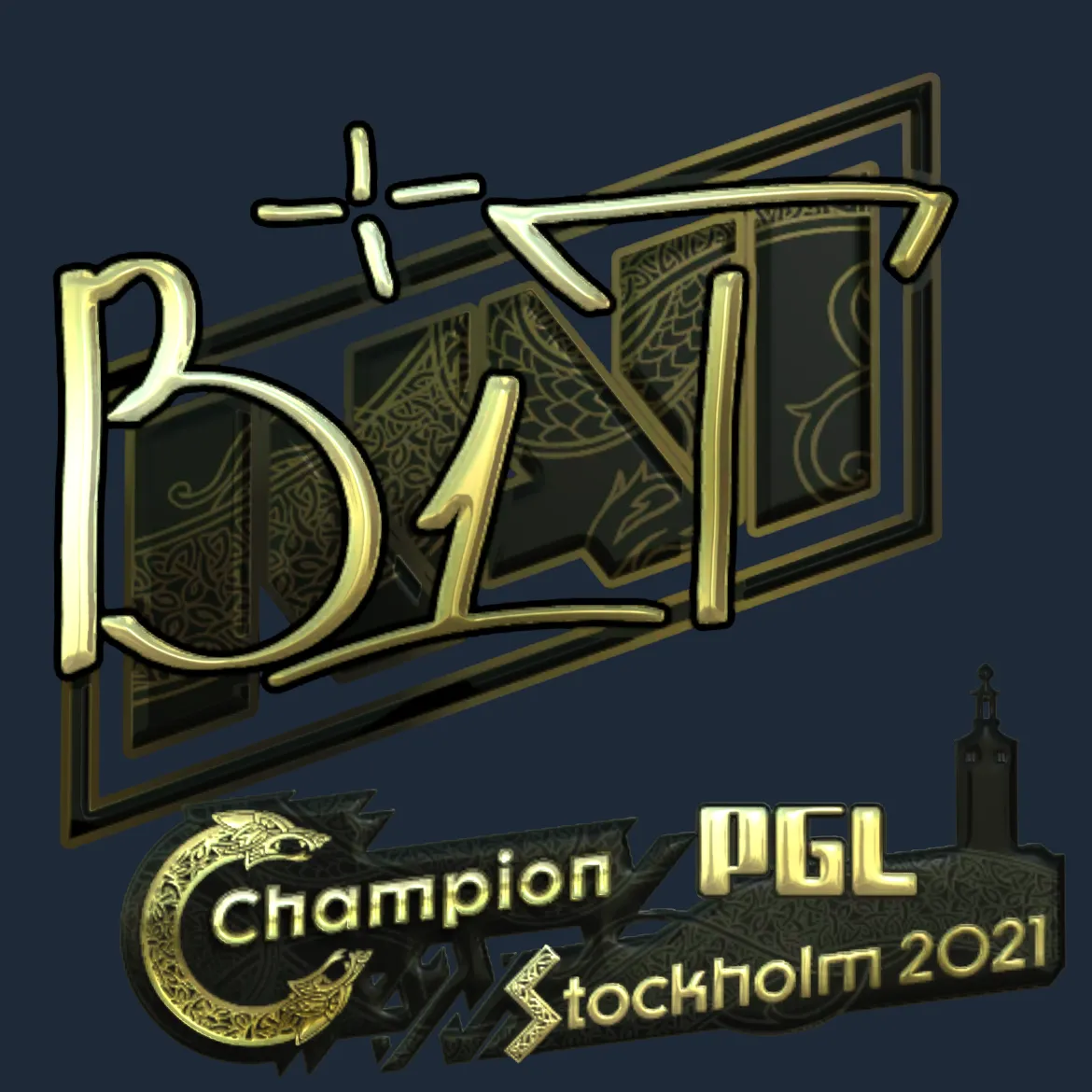 Sticker | b1t (Gold) | Stockholm 2021