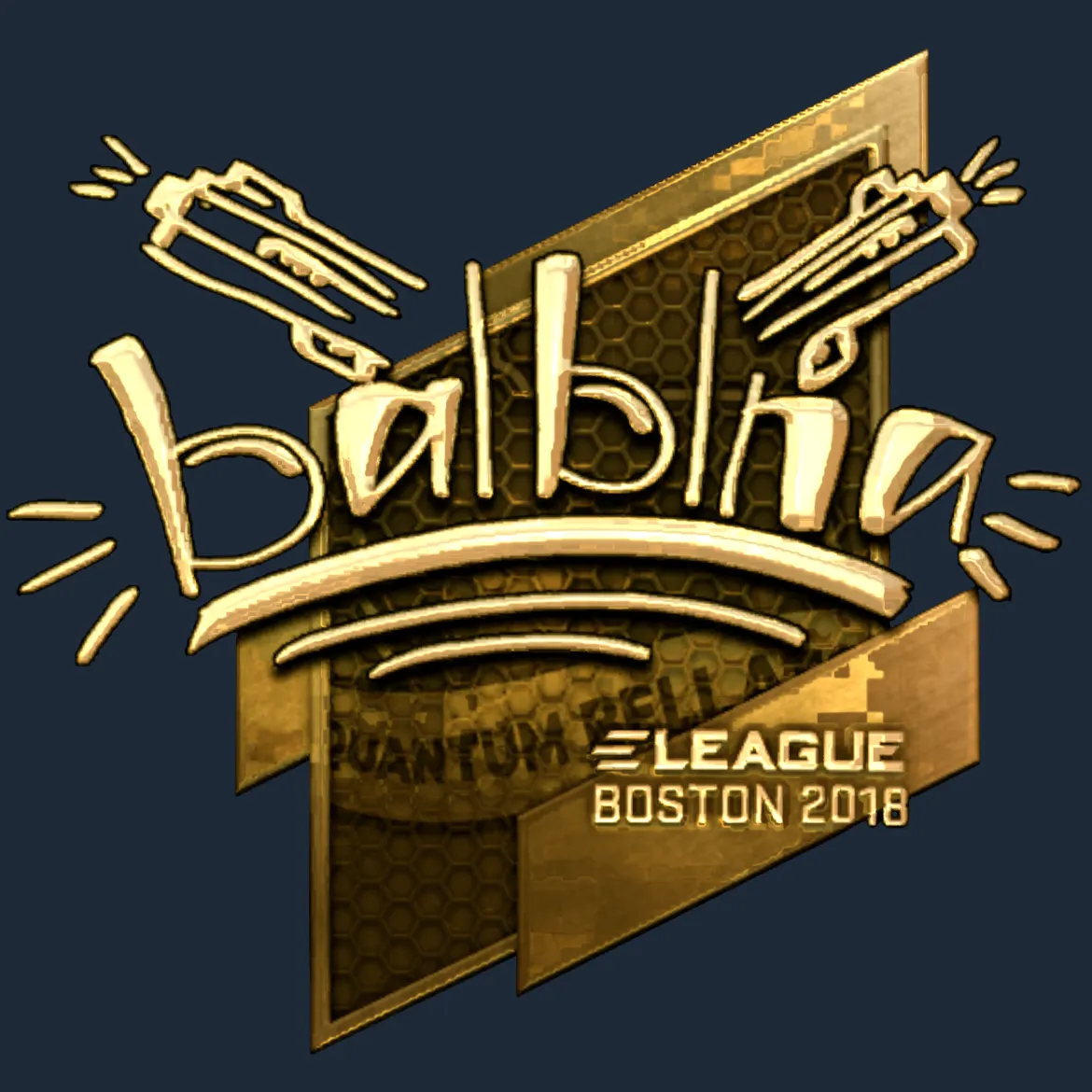 Sticker | balblna (Gold) | Boston 2018