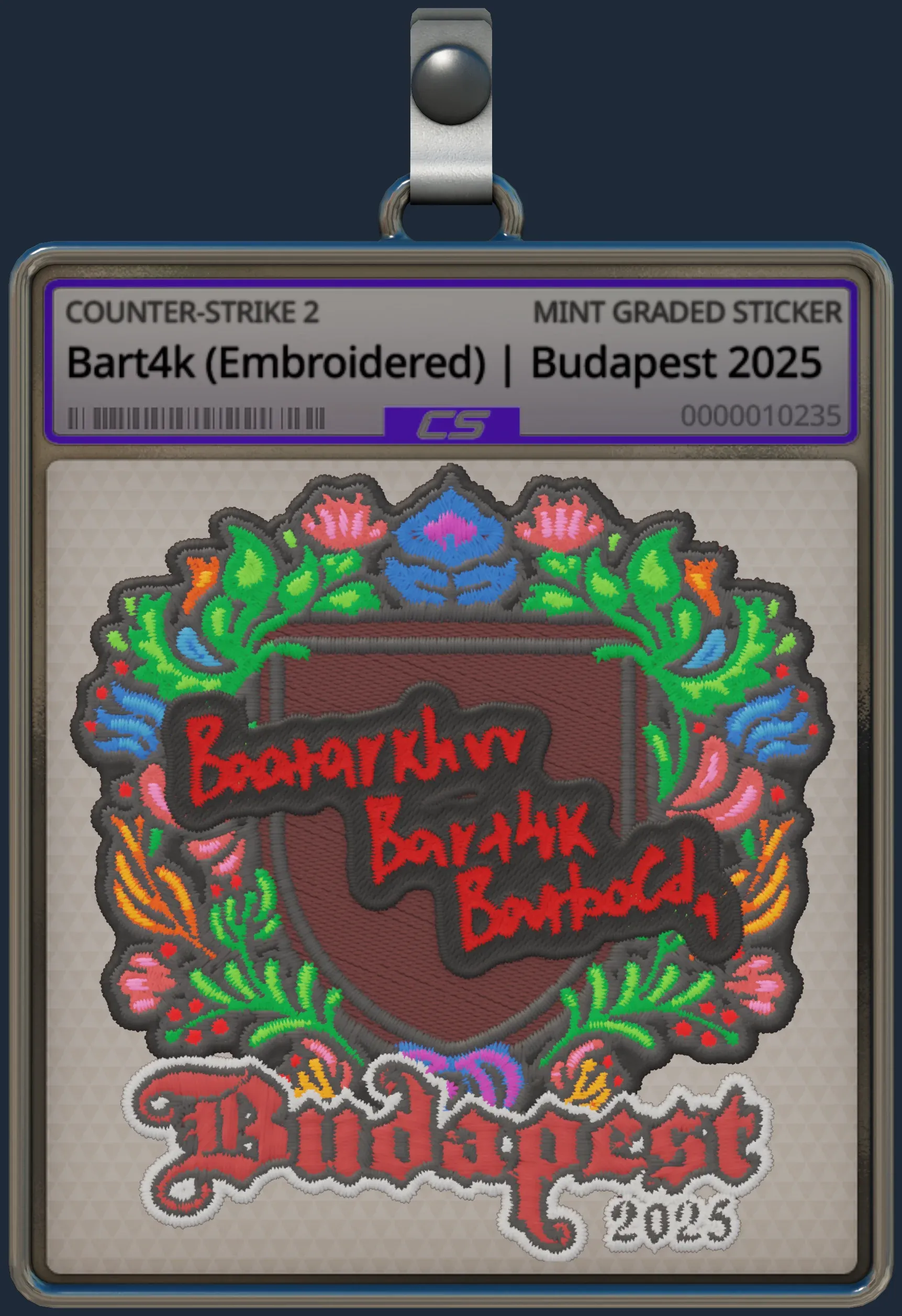 Sticker | Bart4k (Embroidered) | Budapest 2025