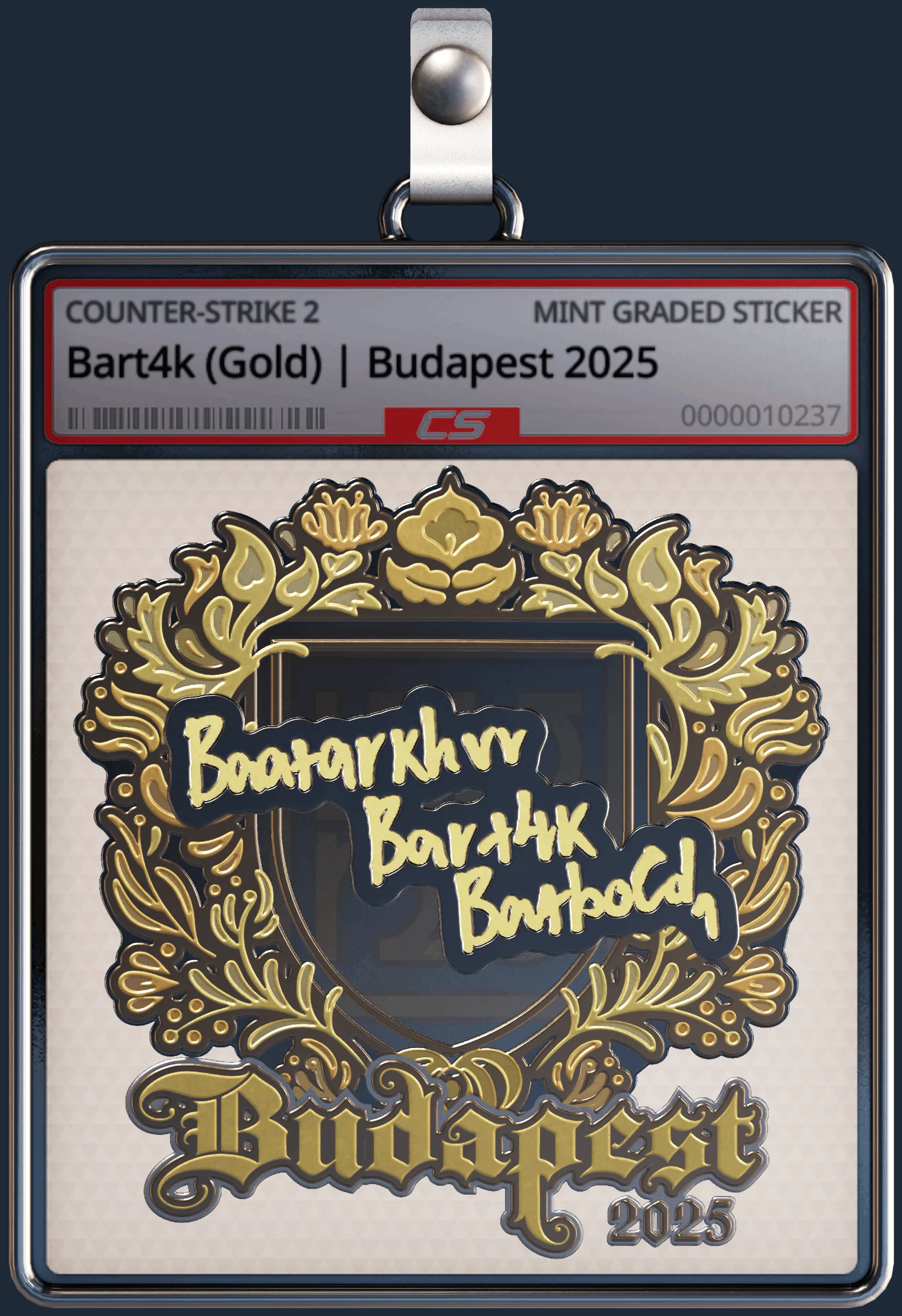 Sticker | Bart4k (Gold) | Budapest 2025