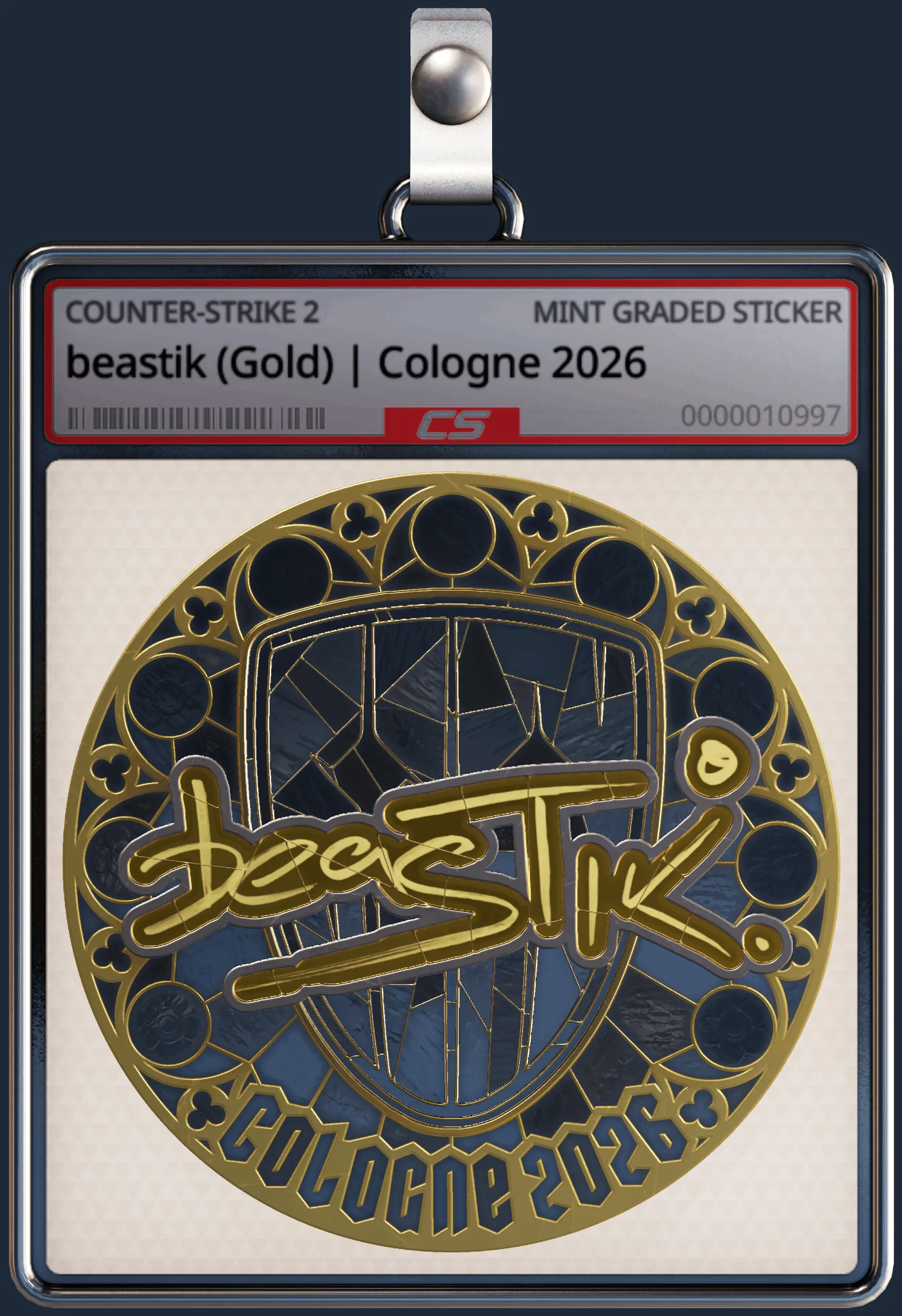Sticker | beastik (Gold) | Cologne 2026