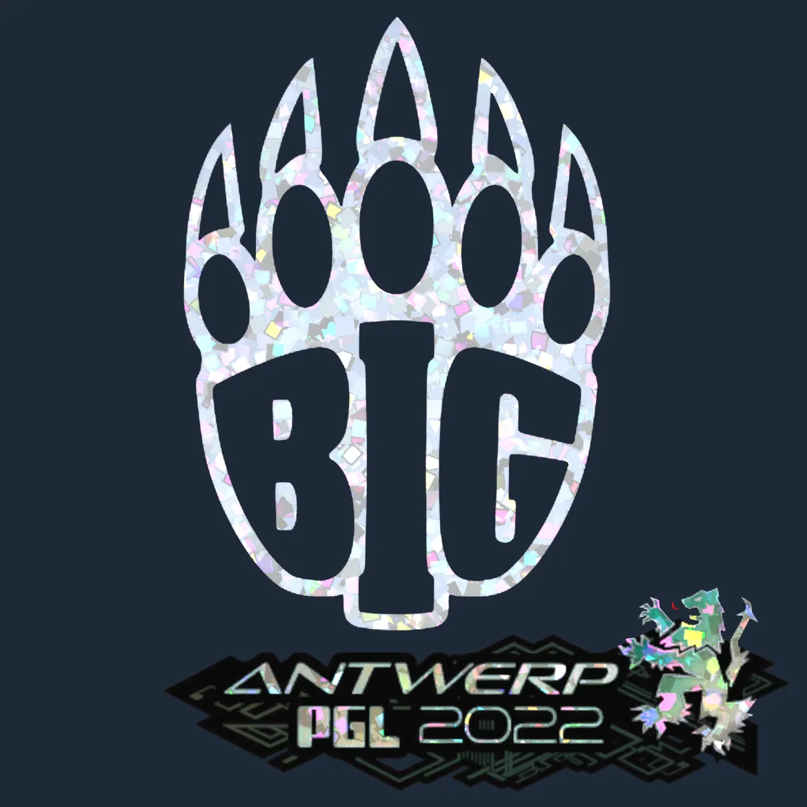 Sticker | BIG (Glitter) | Antwerp 2022