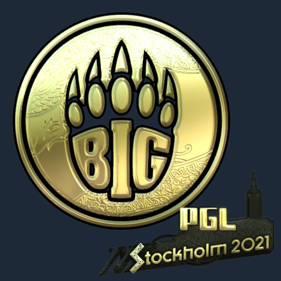 Sticker | BIG (Gold) | Stockholm 2021