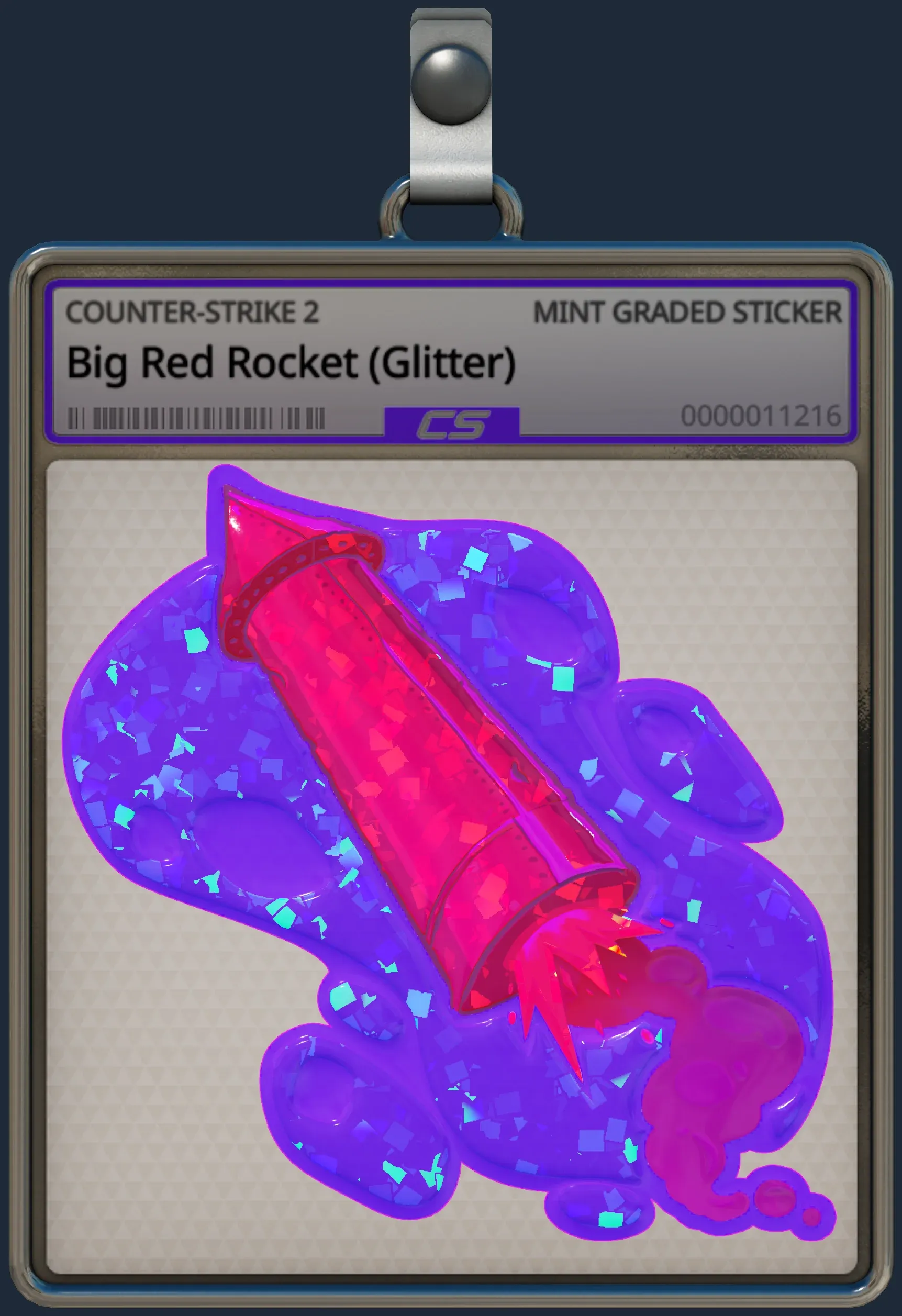 Sticker | Big Red Rocket (Glitter) Sticker | Big Red Rocket (Glitter)