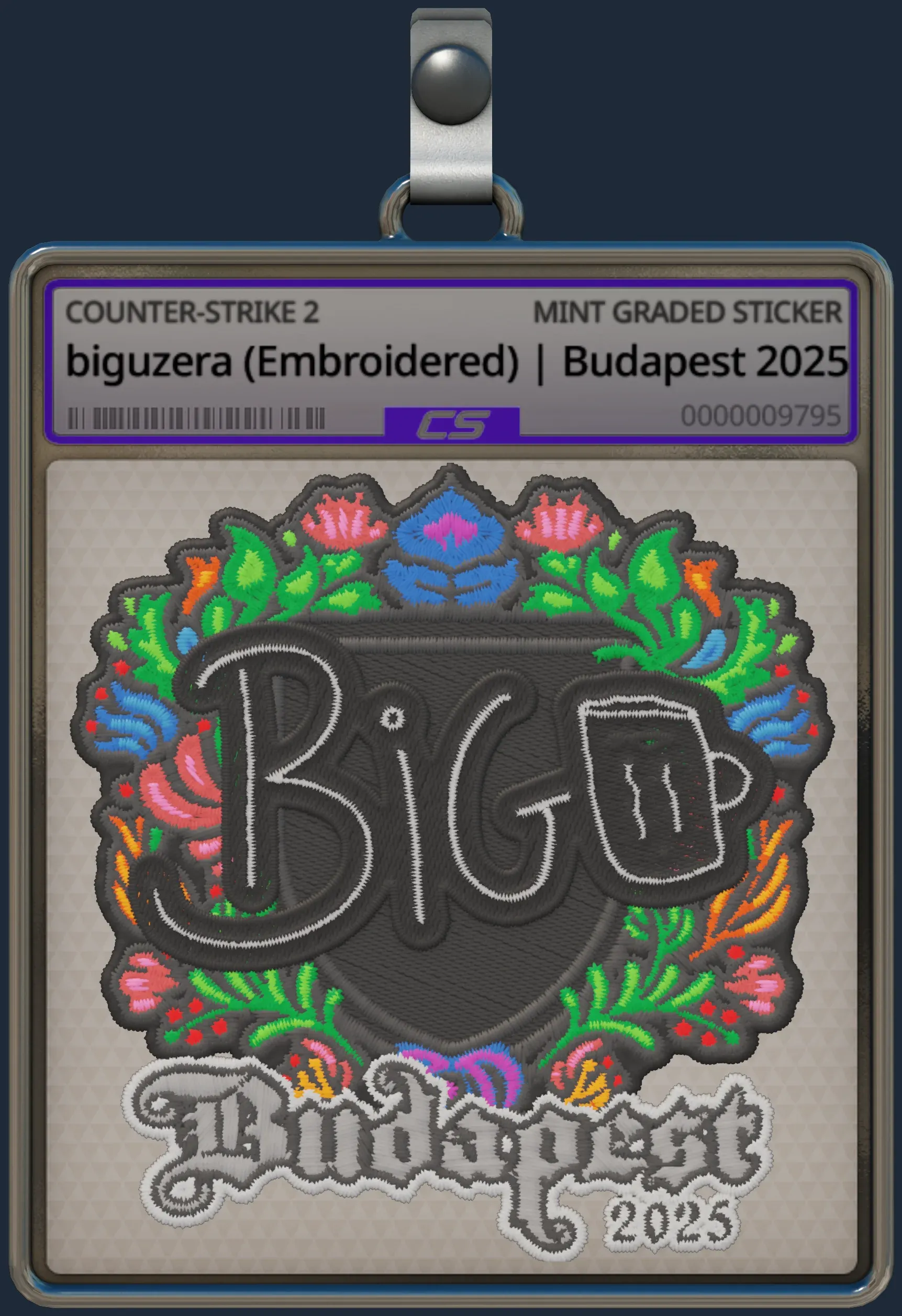 Sticker | biguzera (Embroidered) | Budapest 2025