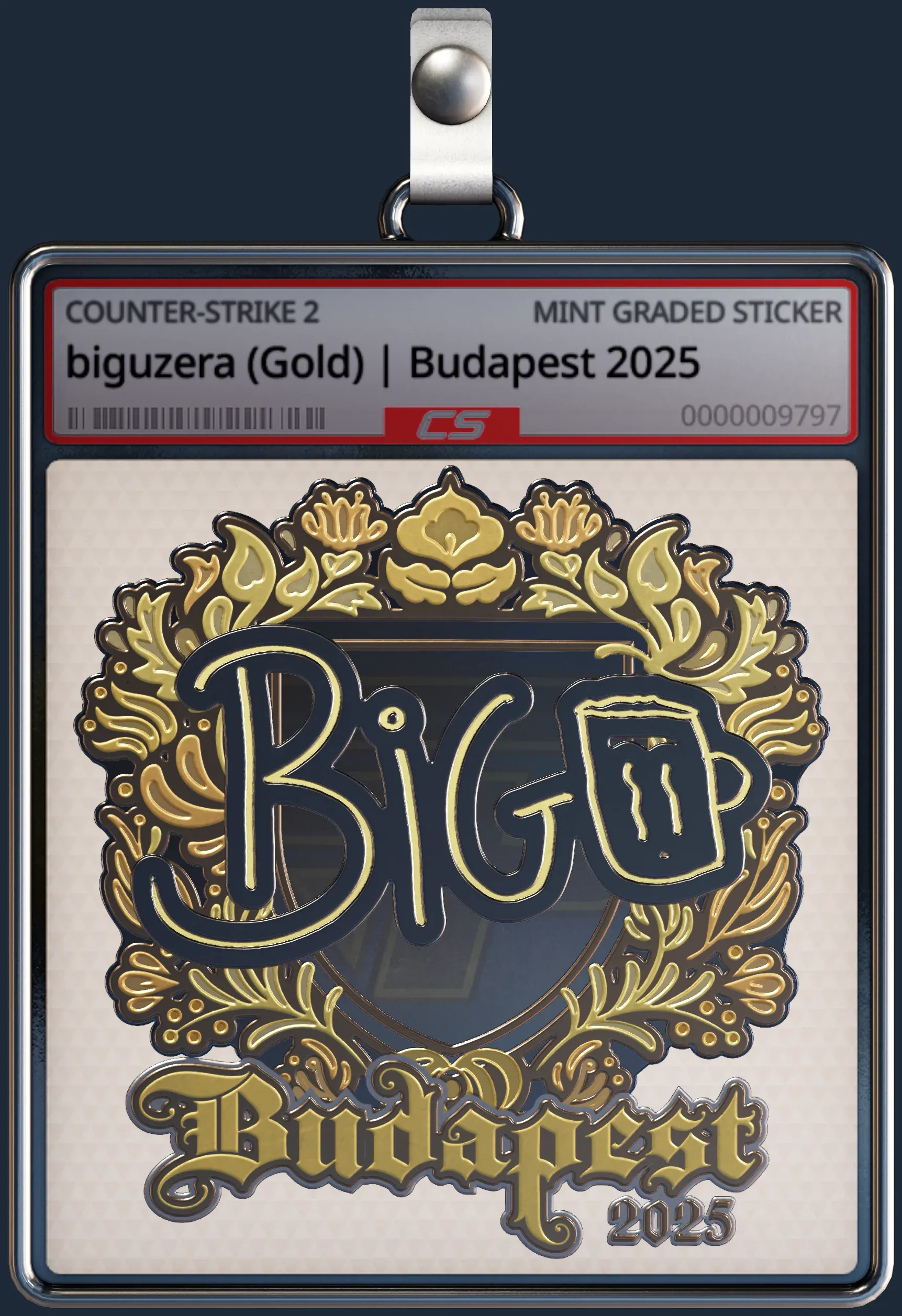 Sticker | biguzera (Gold) | Budapest 2025