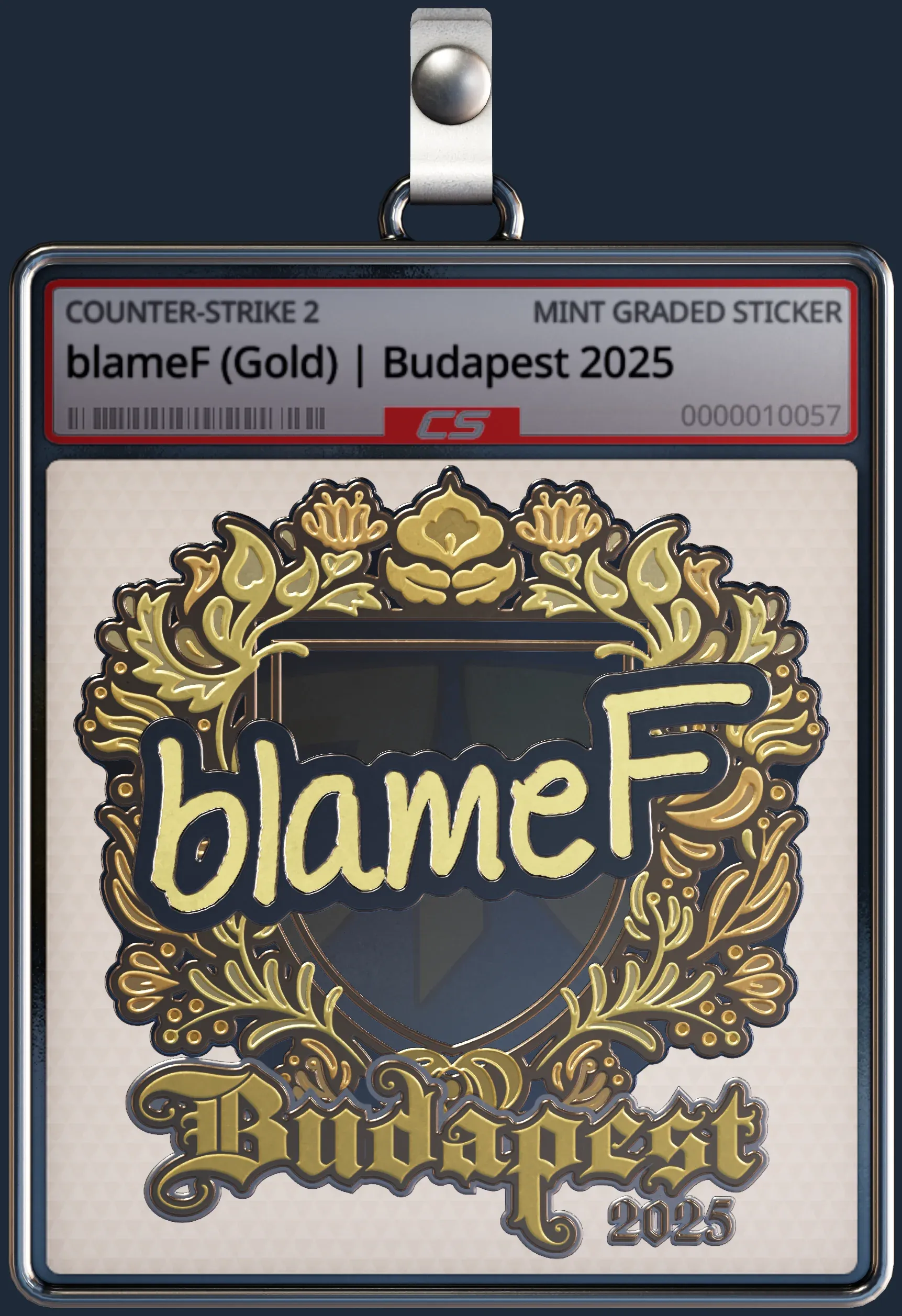 Sticker | blameF (Gold) | Budapest 2025