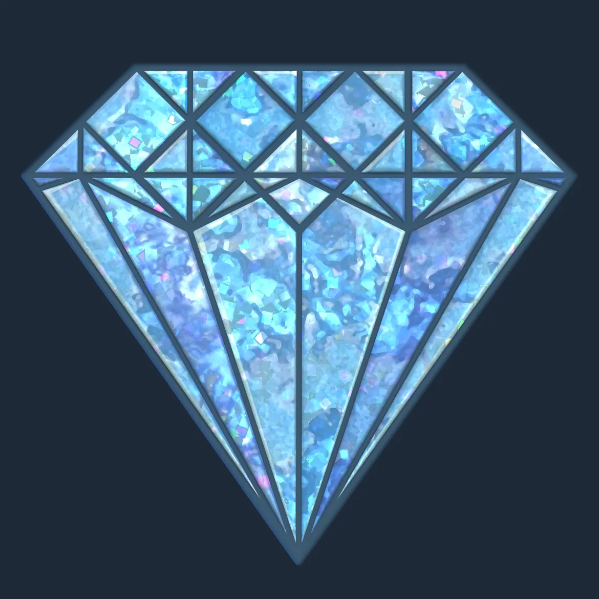 Sticker | Blue Gem (Glitter)