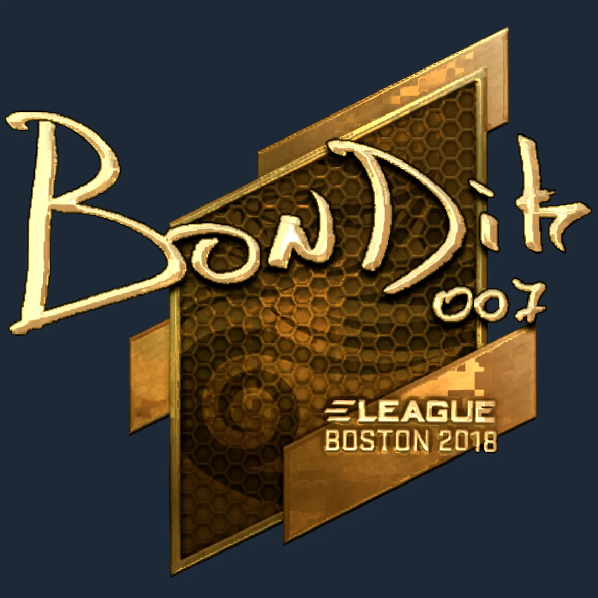 Sticker | bondik (Gold) | Boston 2018