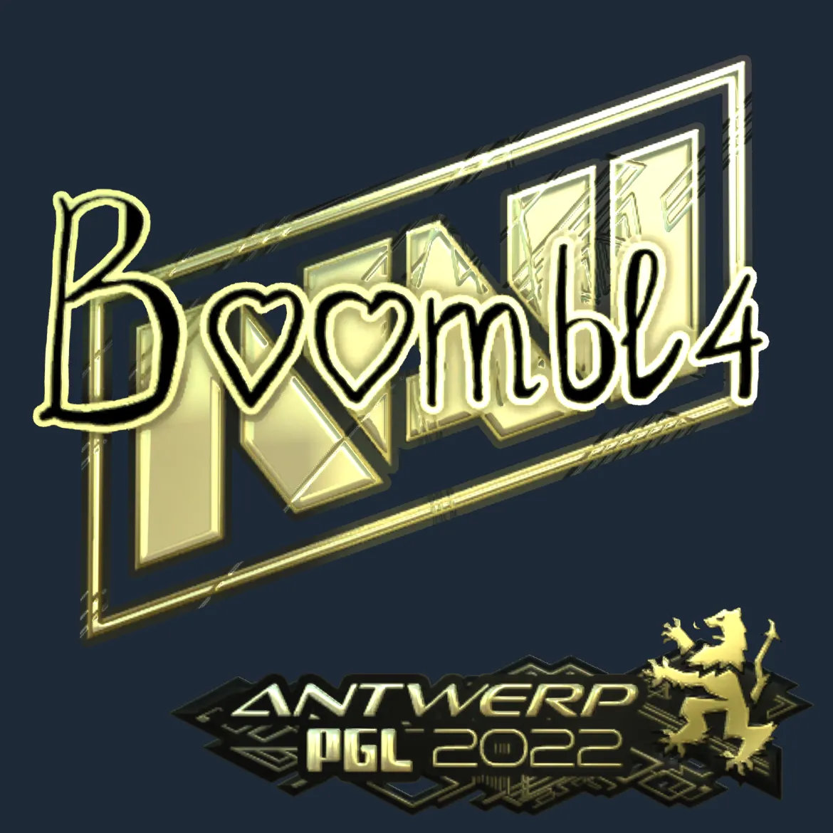 Sticker | Boombl4 (Gold) | Antwerp 2022