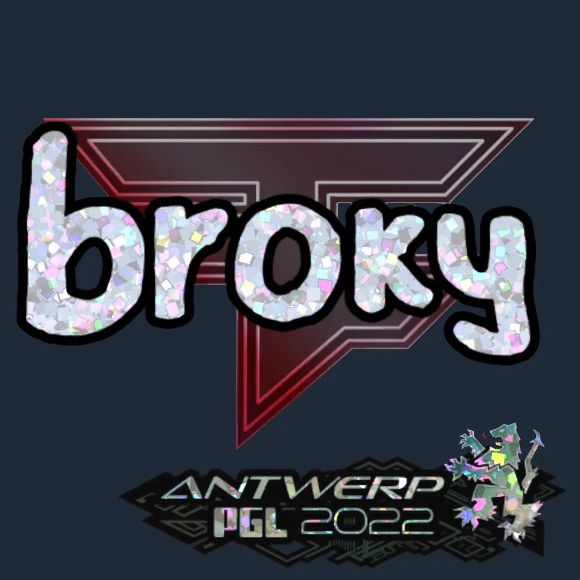 Sticker | broky (Glitter) | Antwerp 2022