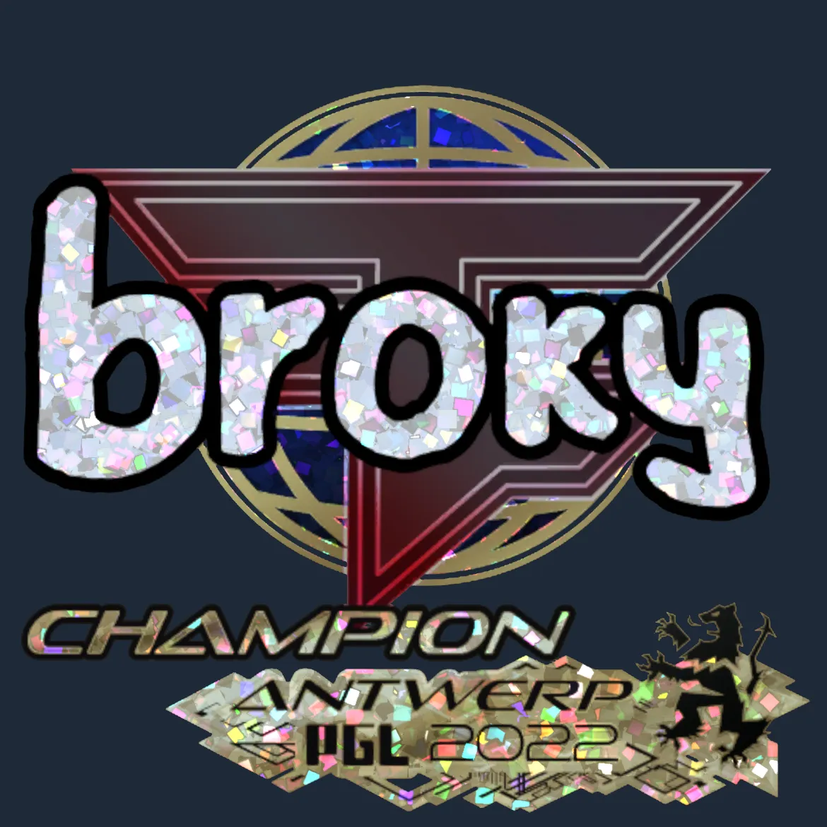 Sticker | broky (Glitter, Champion) | Antwerp 2022