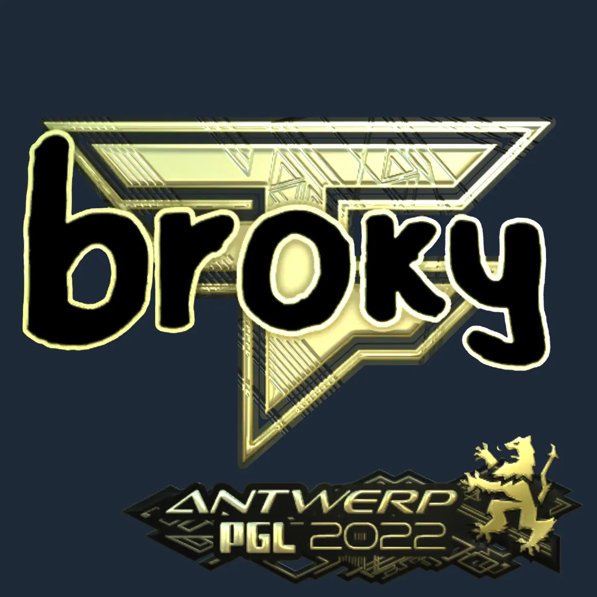Sticker | broky (Gold) | Antwerp 2022