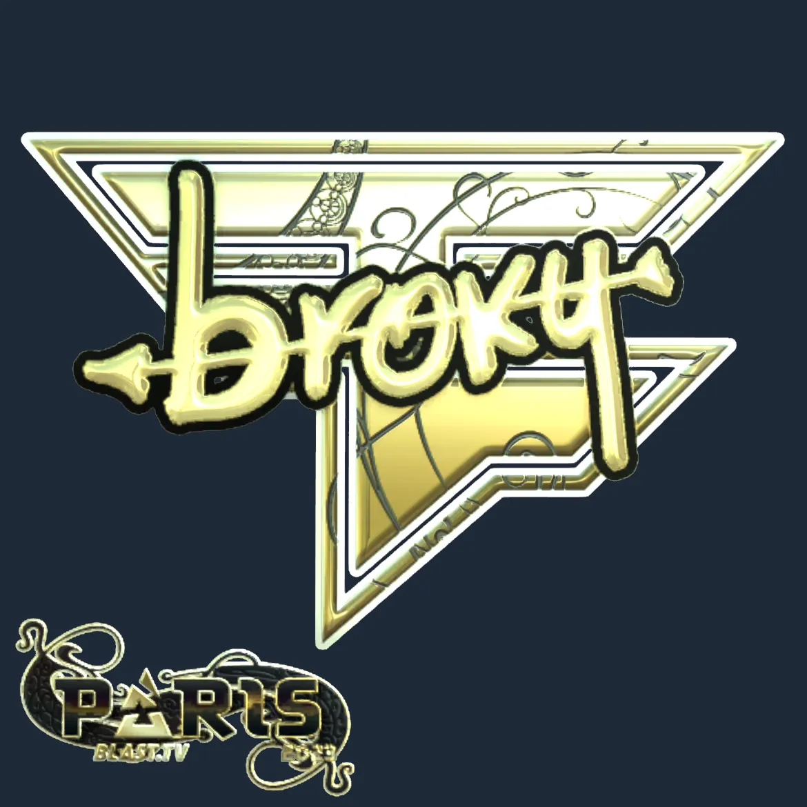 Sticker | broky (Gold) | Paris 2023