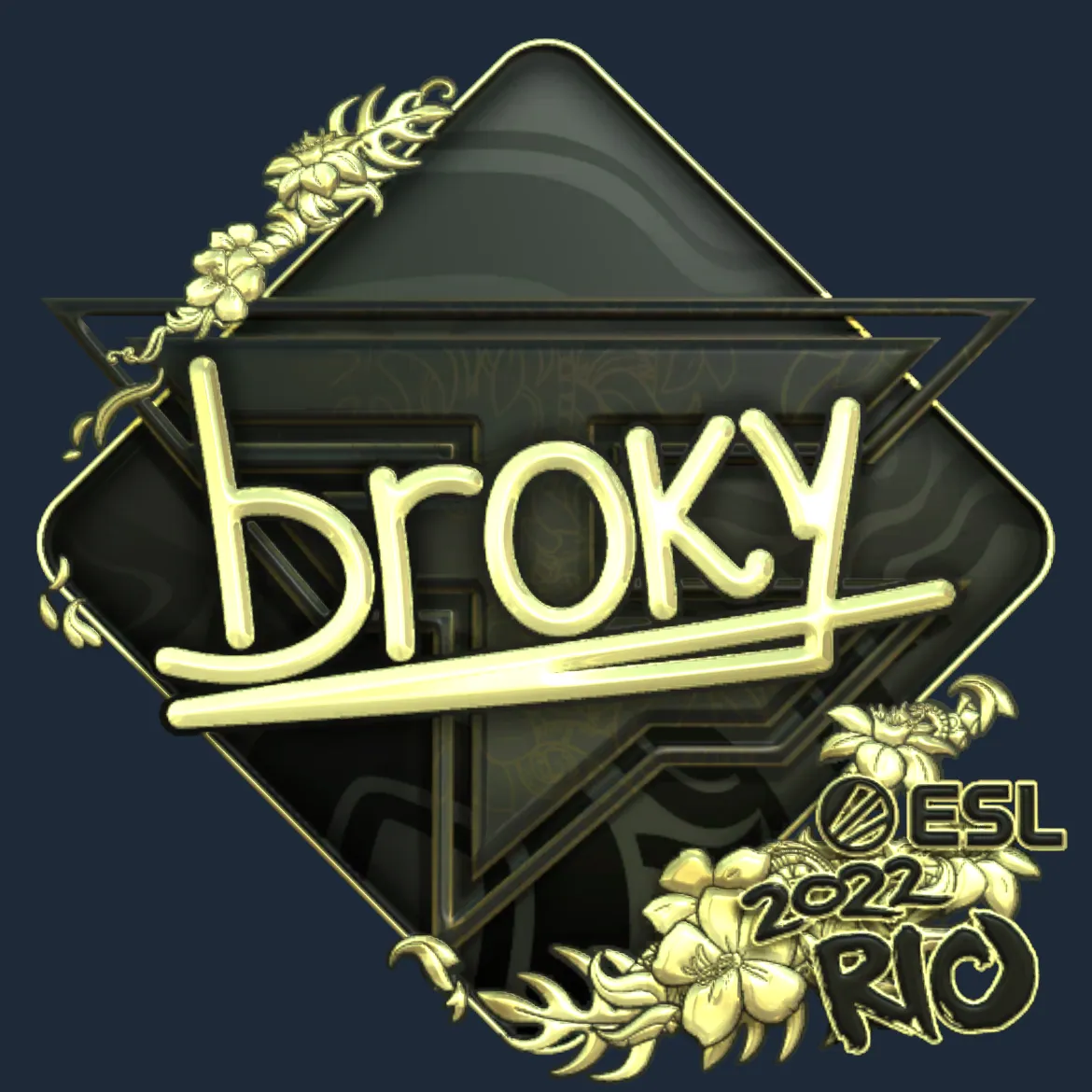 Sticker | broky (Gold) | Rio 2022