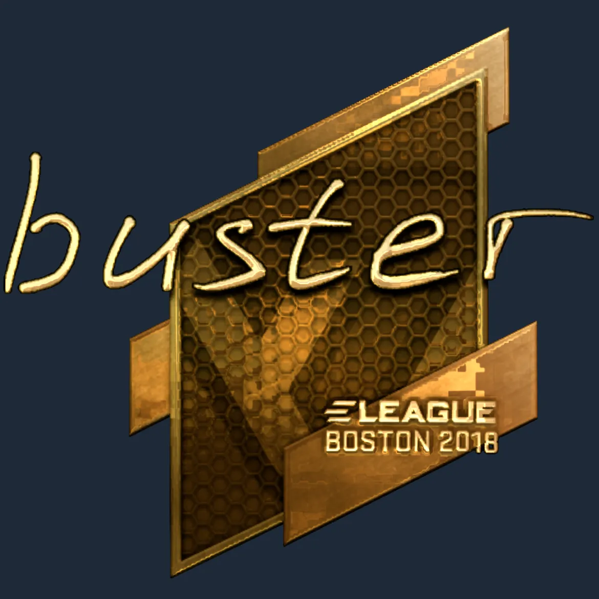 Sticker | buster (Gold) | Boston 2018