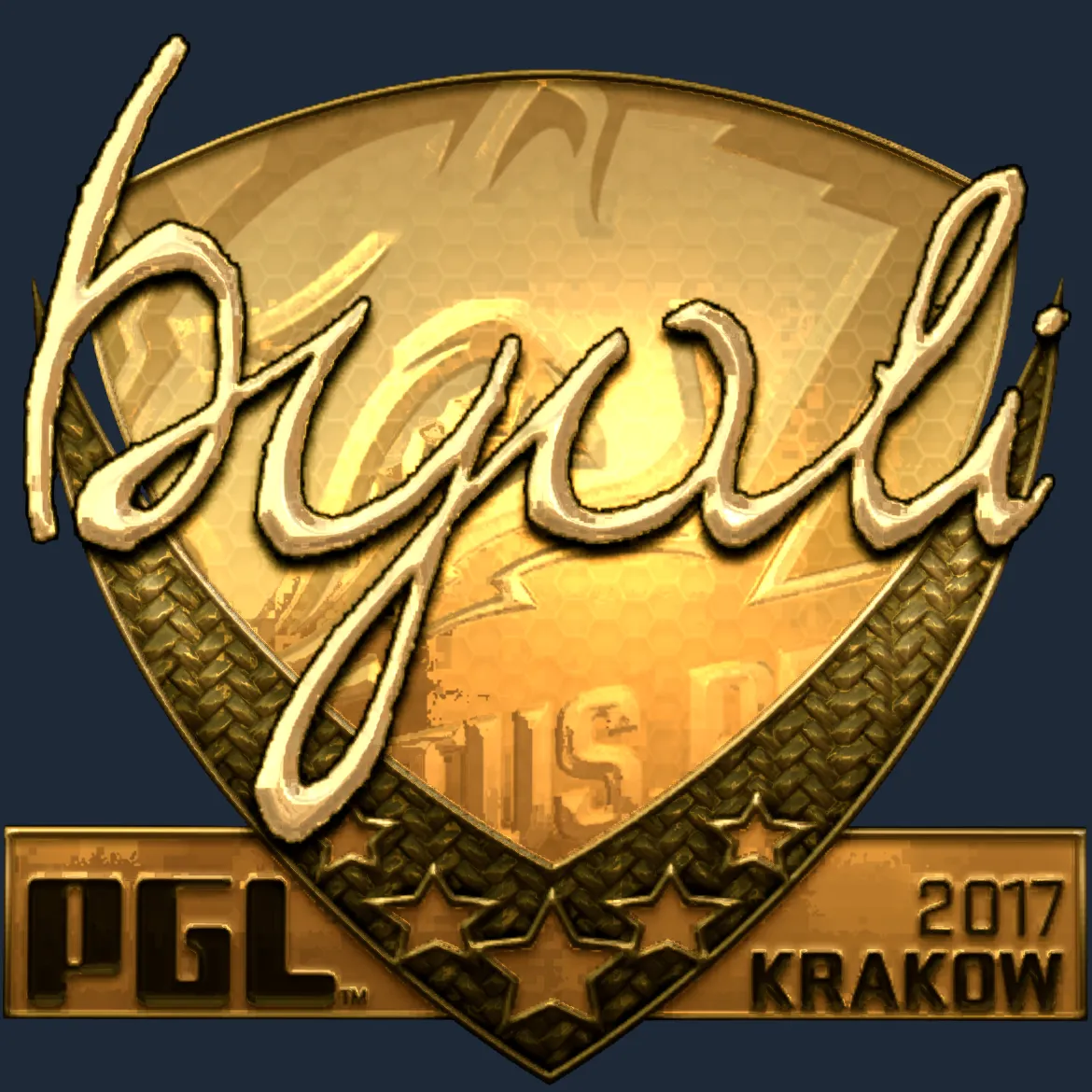 Sticker | byali (Gold) | Krakow 2017