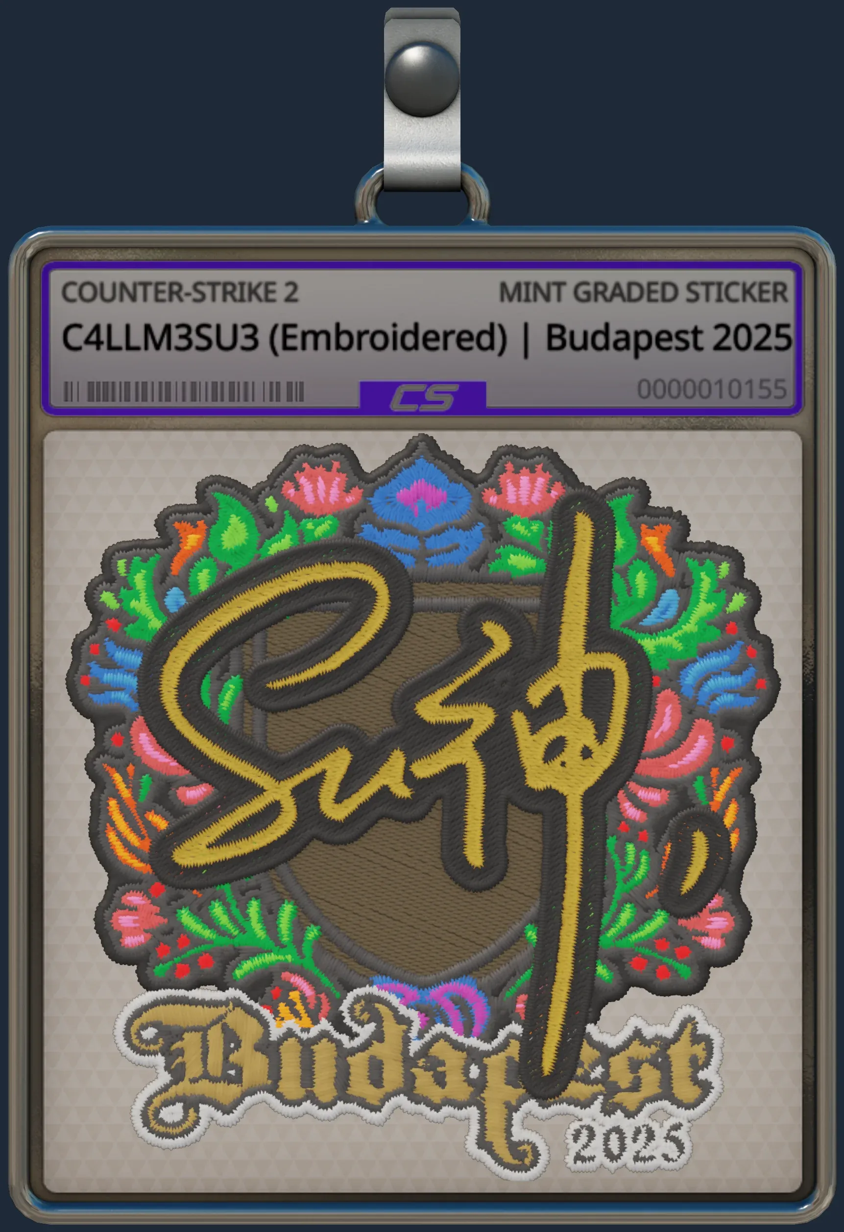 Sticker | C4LLM3SU3 (Embroidered) | Budapest 2025