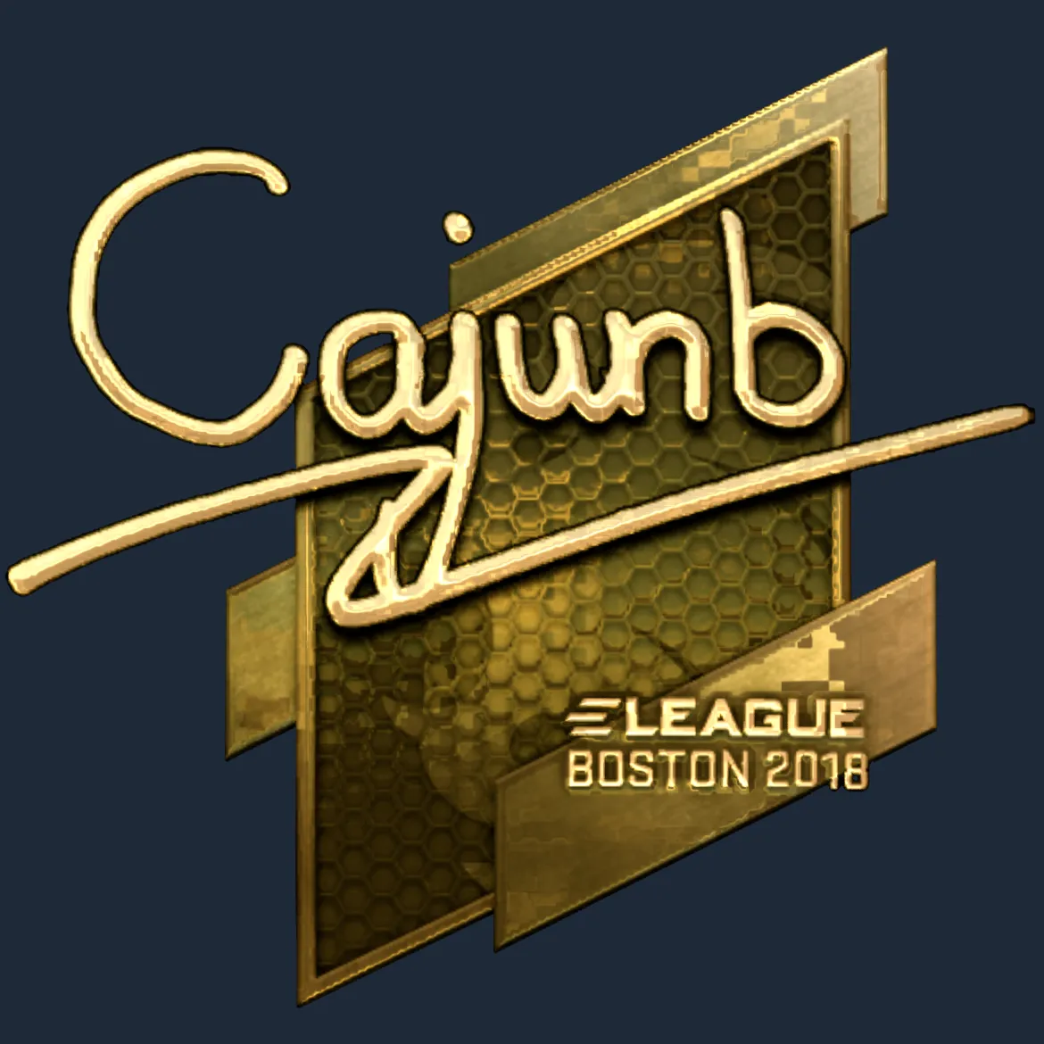 Sticker | cajunb (Gold) | Boston 2018