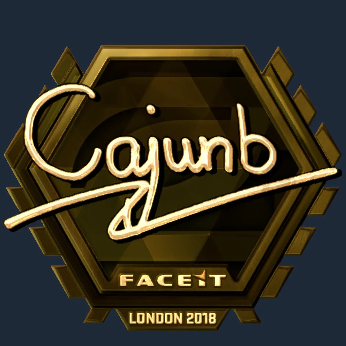 Sticker | cajunb (Gold) | London 2018