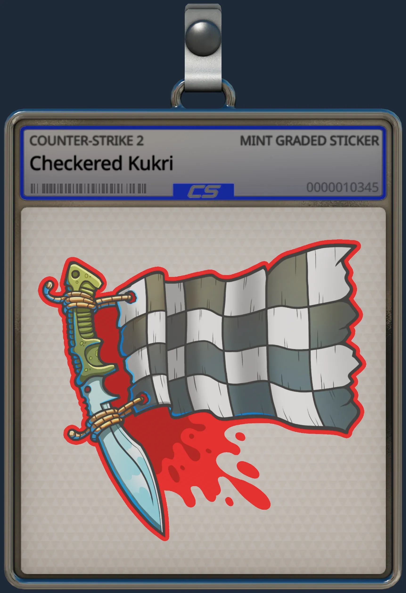 Sticker | Checkered Kukri Sticker | Checkered Kukri