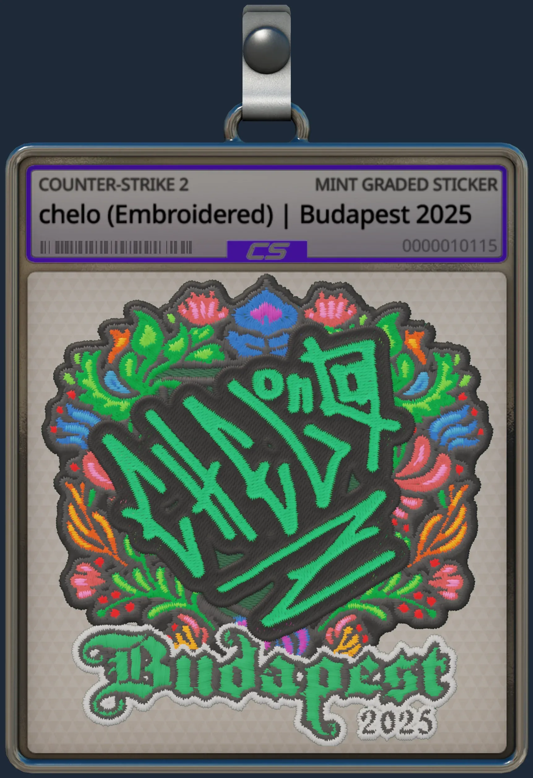 Sticker | chelo (Embroidered) | Budapest 2025