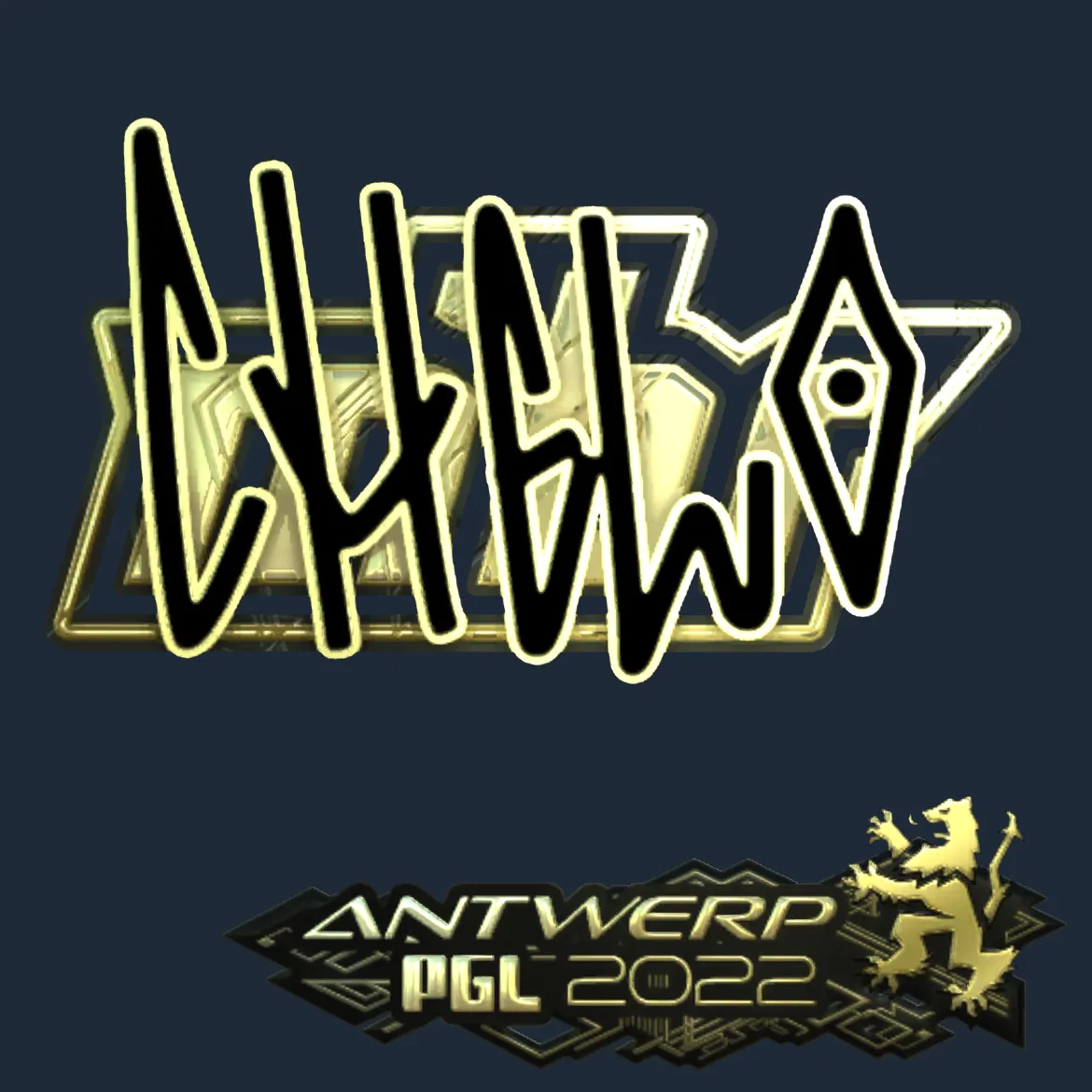 Sticker | chelo (Gold) | Antwerp 2022