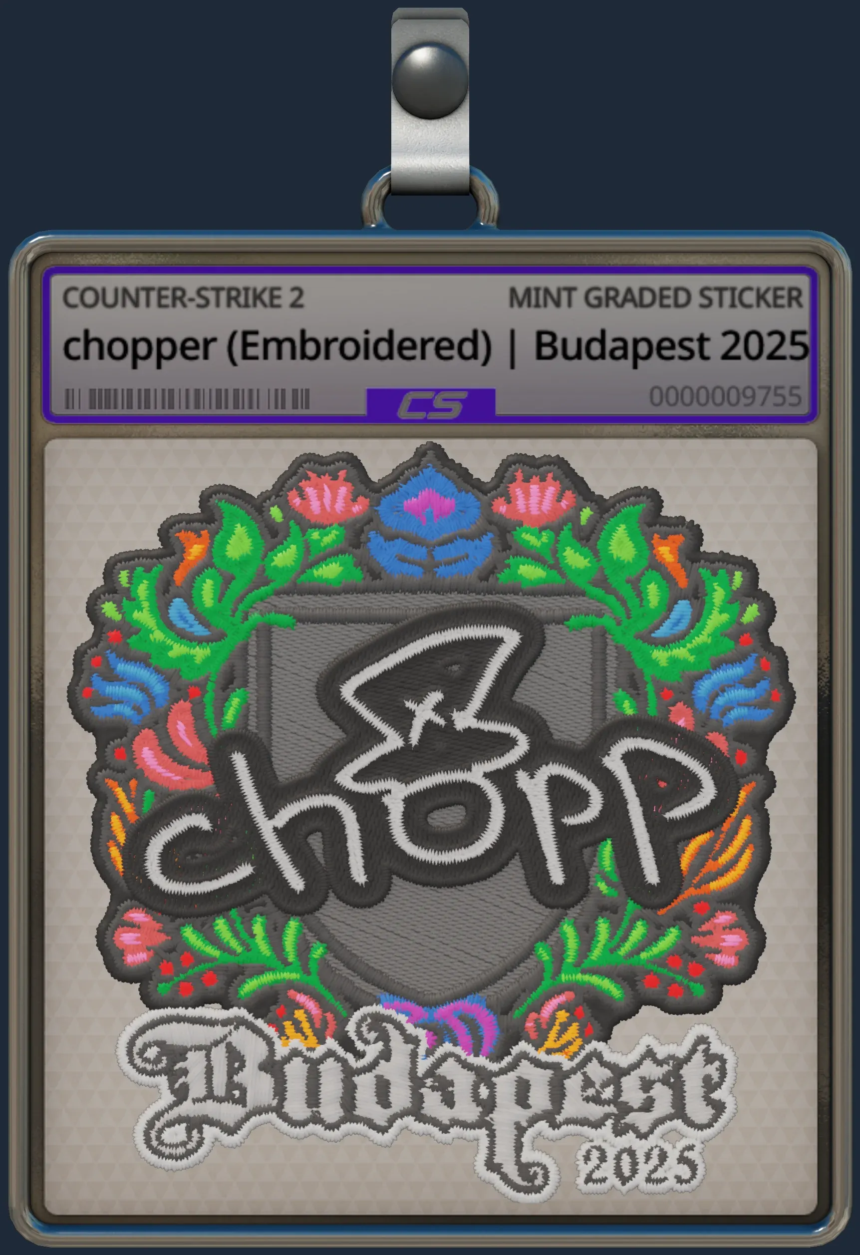 Sticker | chopper (Embroidered) | Budapest 2025