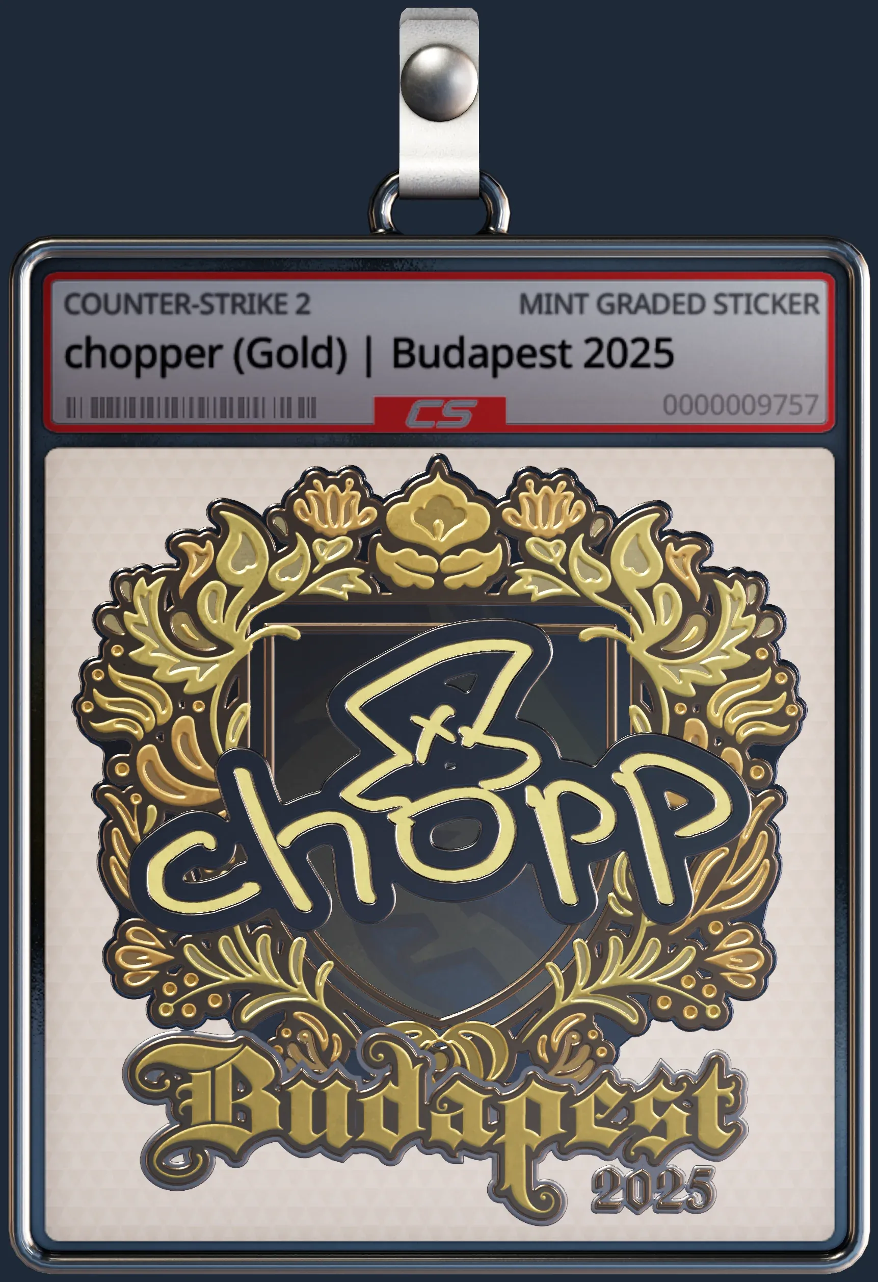 Sticker | chopper (Gold) | Budapest 2025
