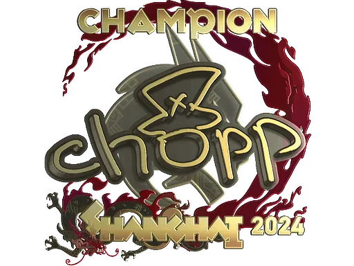 Sticker | chopper (Gold, Champion) | Shanghai 2024
