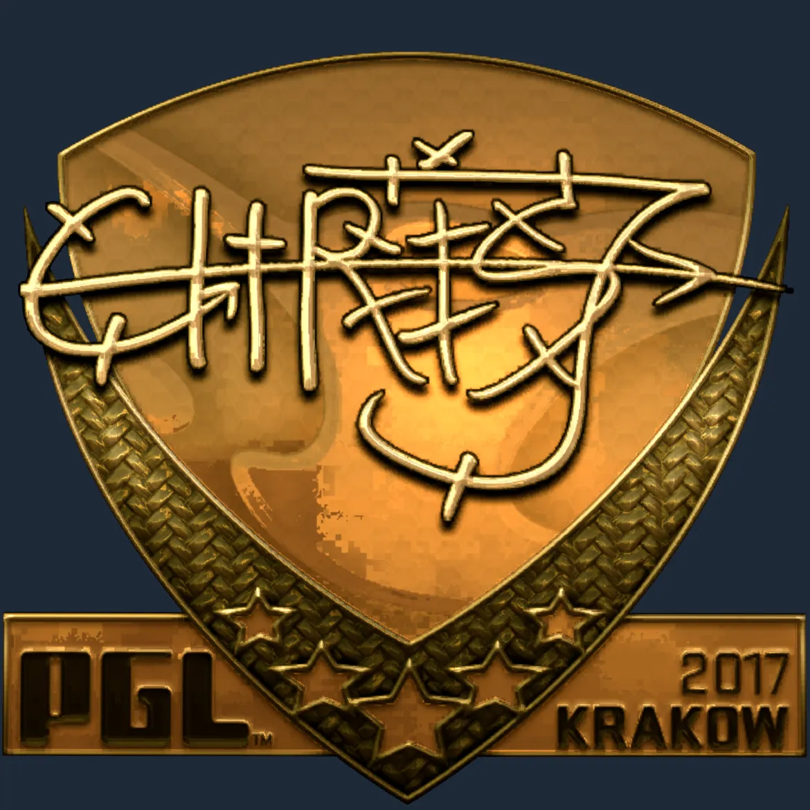 Sticker | chrisJ (Gold) | Krakow 2017