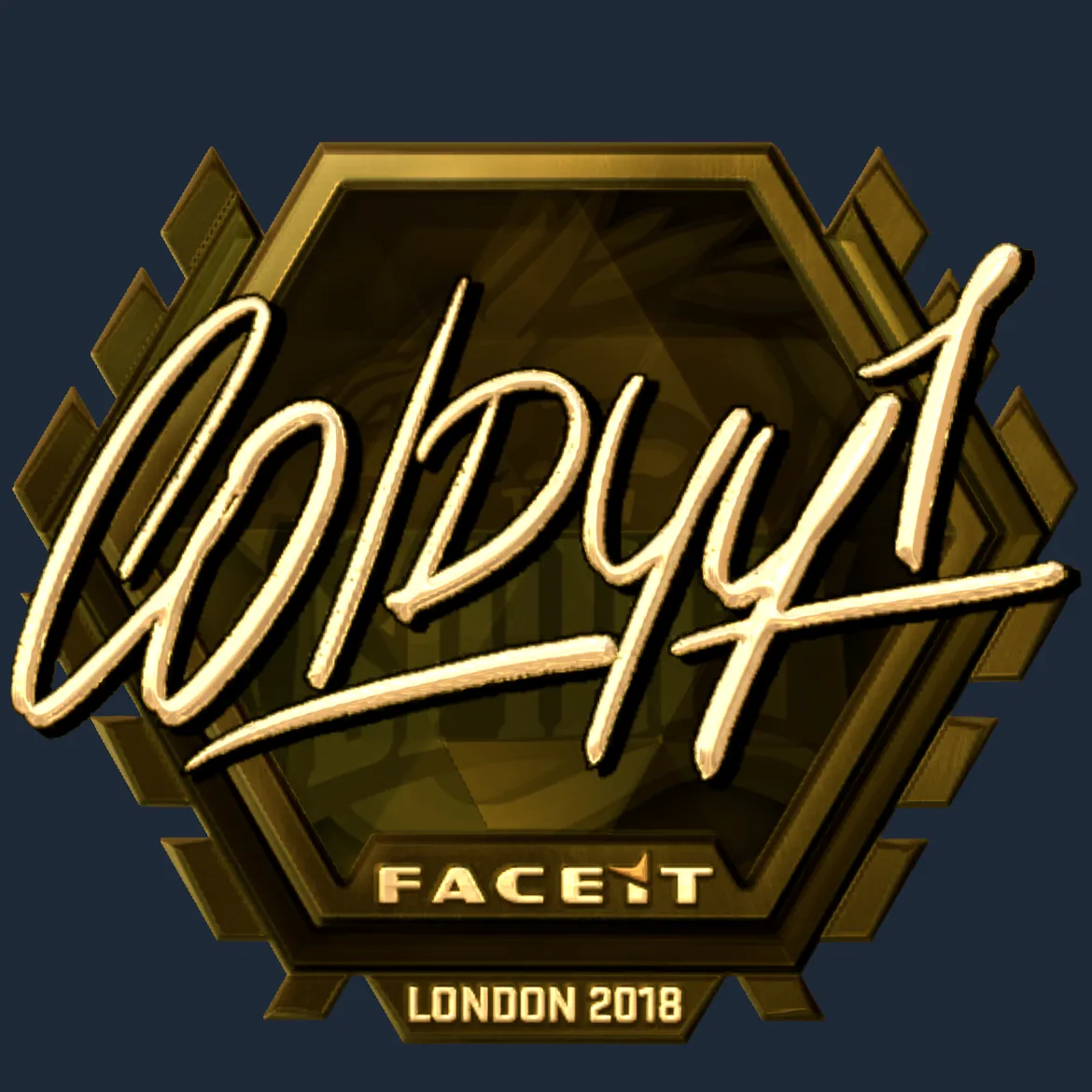 Sticker | COLDYY1 (Gold) | London 2018
