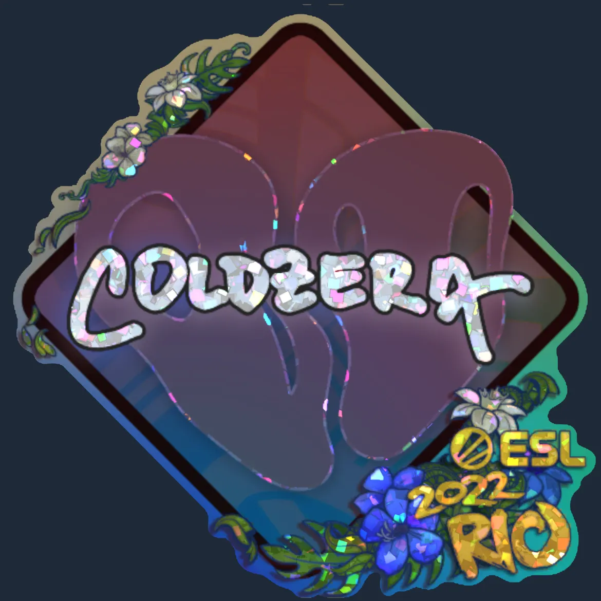 Sticker | coldzera (Glitter) | Rio 2022
