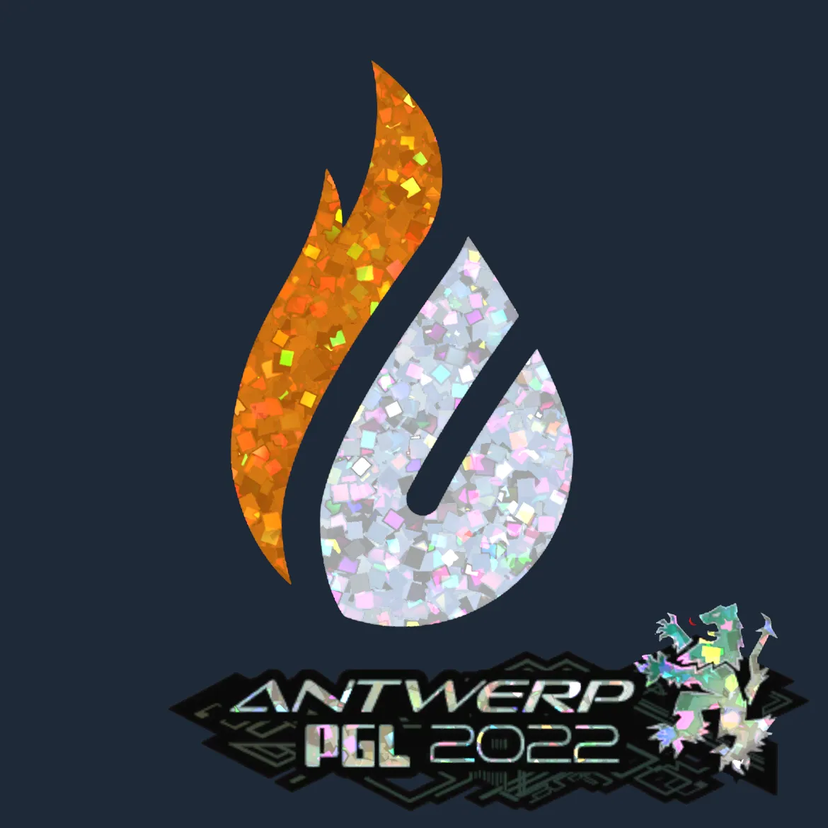 Sticker | Copenhagen Flames (Glitter) | Antwerp 2022