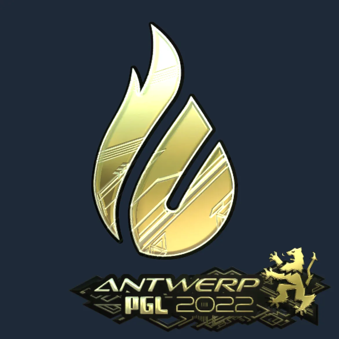 Sticker | Copenhagen Flames (Gold) | Antwerp 2022