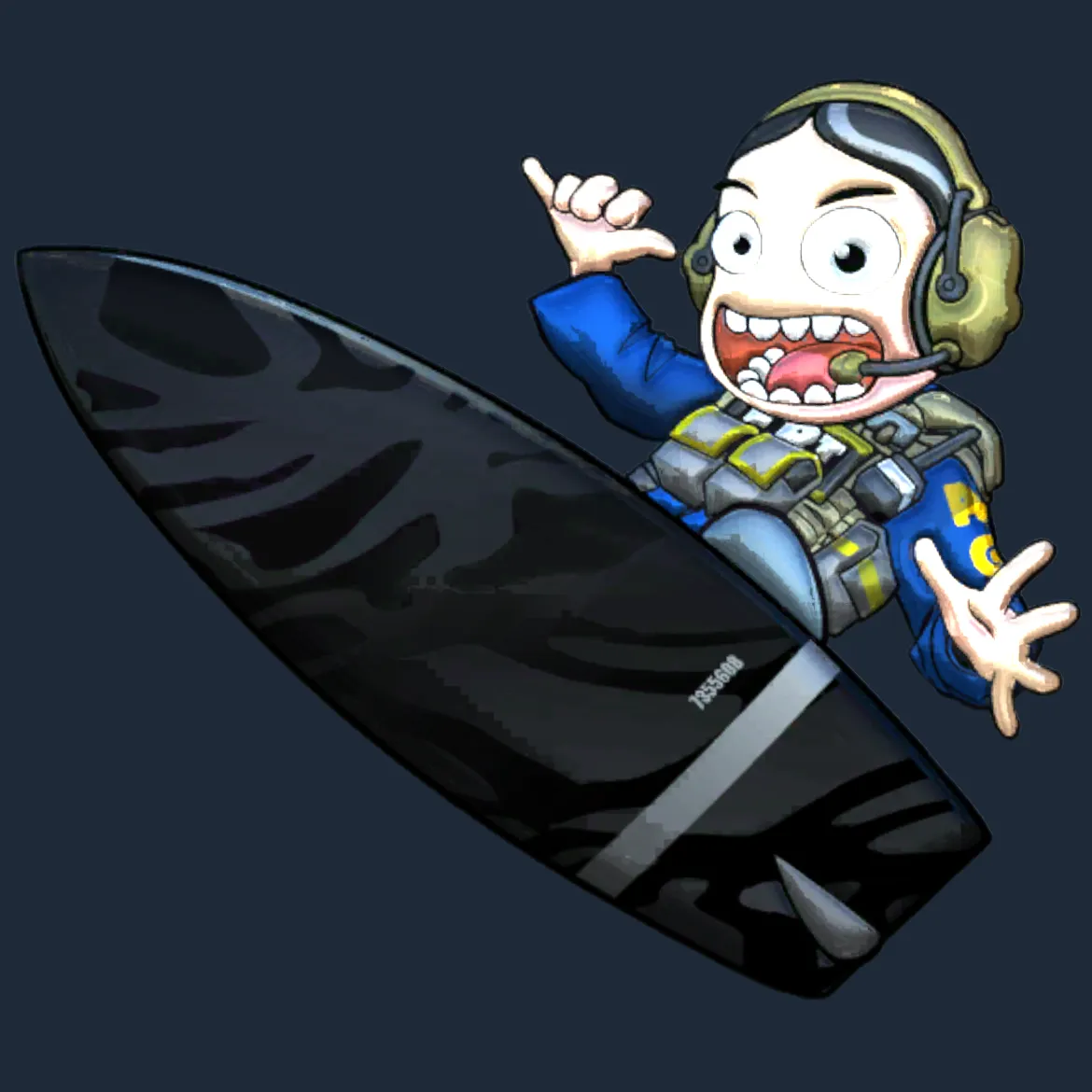 Sticker | Dark Water Surf Ava (Foil)