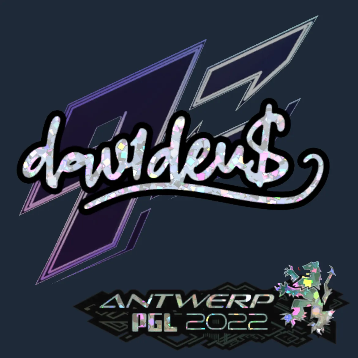 Sticker | dav1d (Glitter) | Antwerp 2022