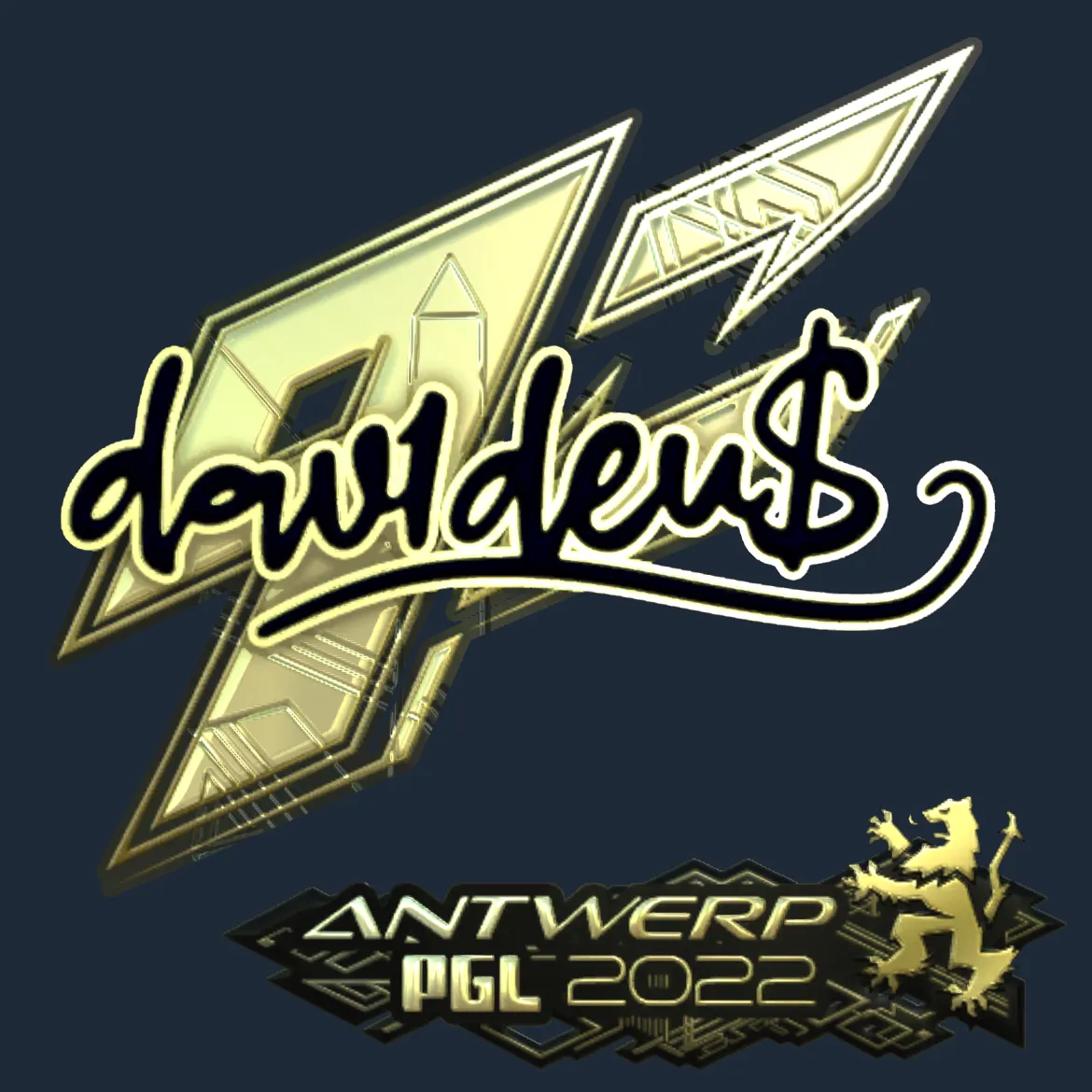 Sticker | dav1d (Gold) | Antwerp 2022