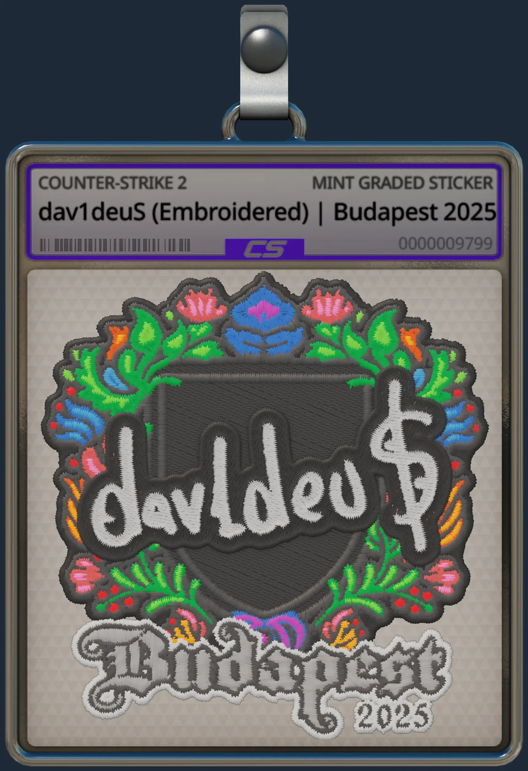 Sticker | dav1deuS (Embroidered) | Budapest 2025